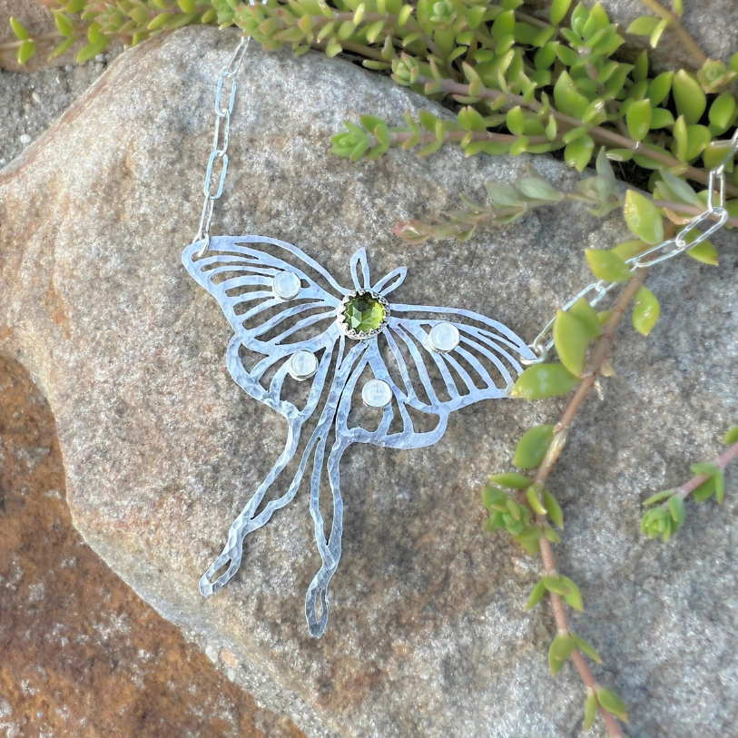 Luna Moth Necklace