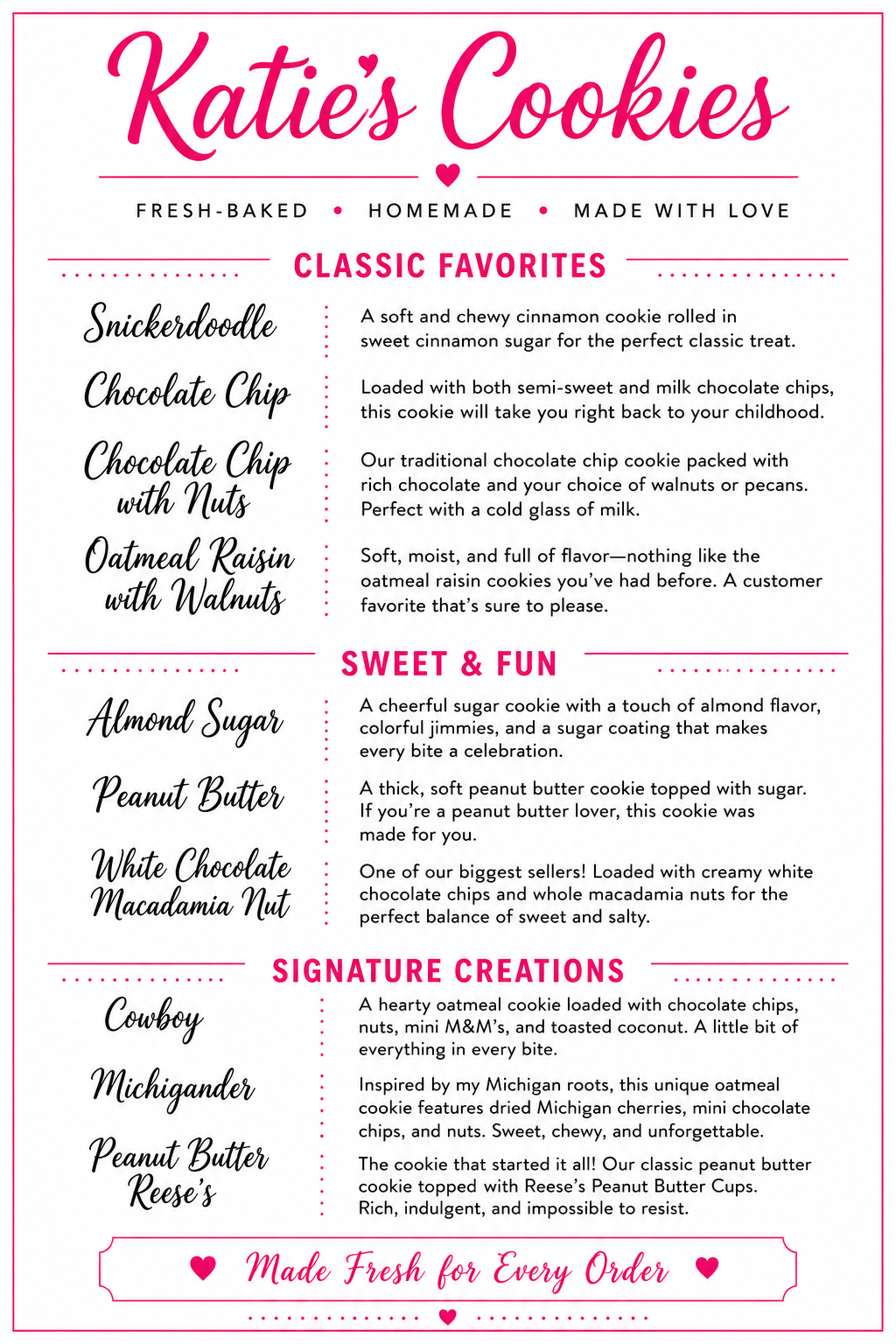 Cookie Flavors