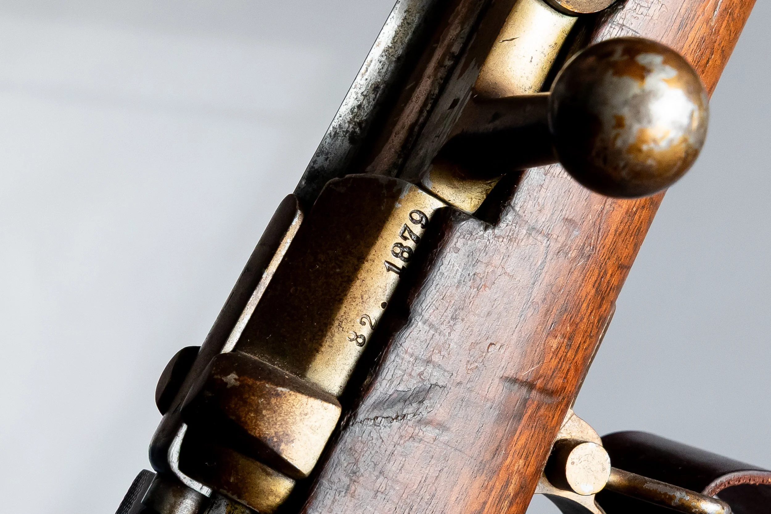 21 - Mauser Model 1871, .43 Mauser, Man. 1879, Serial # 74637, Gold coating appears to be original