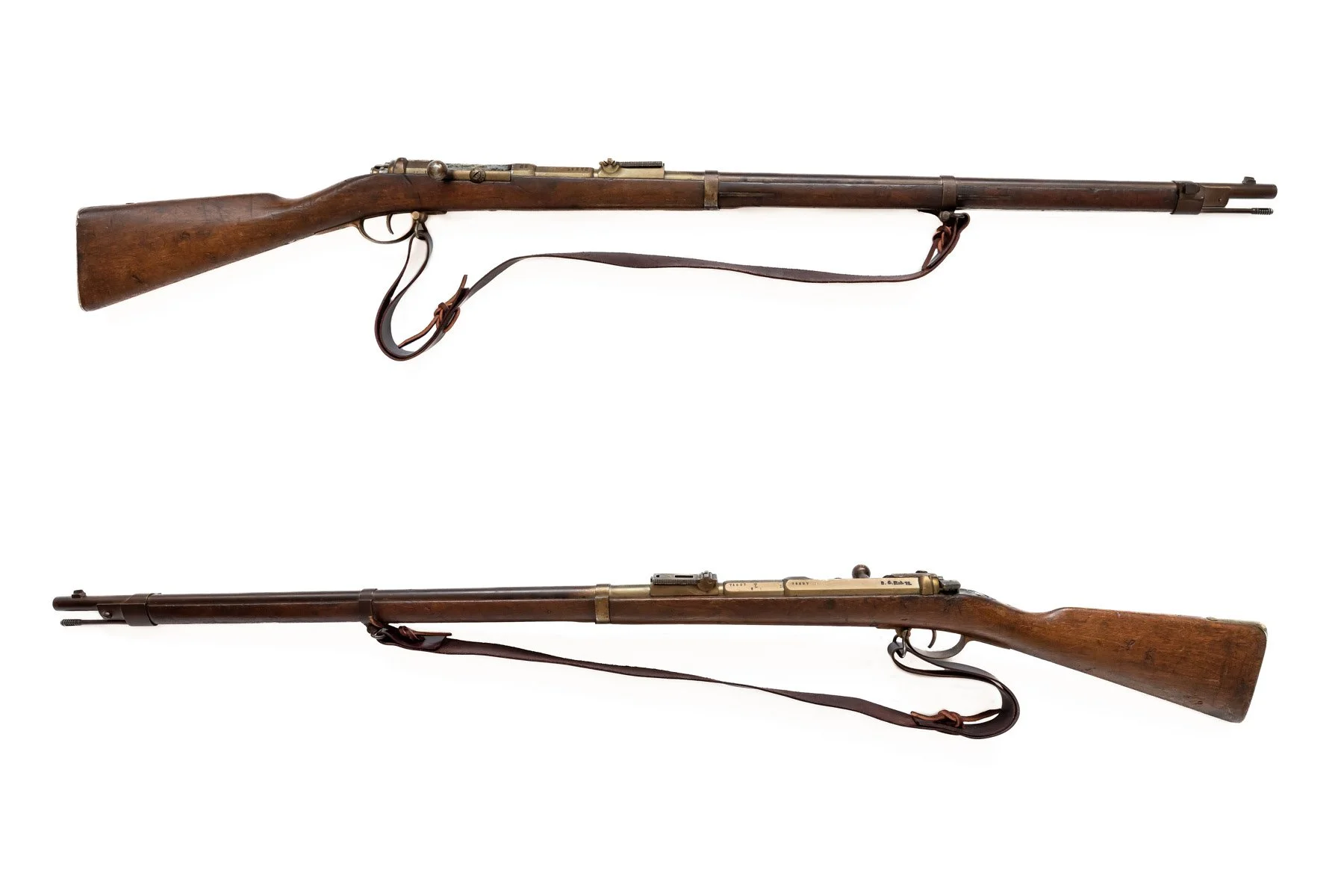 21 - Mauser Model 1871, .43 Mauser, Man. 1879, Serial # 74637, Gold coating appears to be original