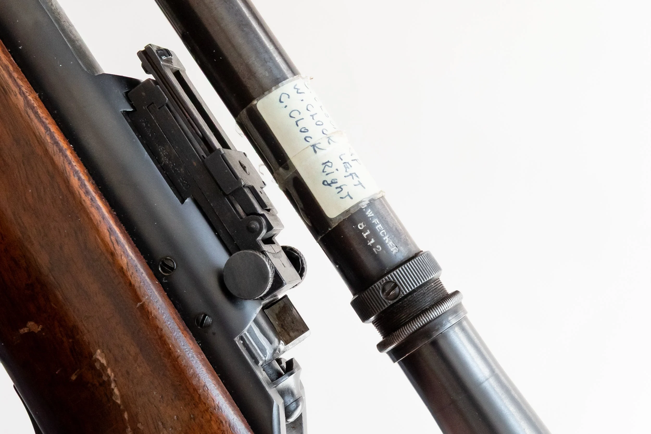 13 - Winchester Model 52, .22 long rifle target, Serial # 50509B, Man. 1942, , J.W. Fecker scope, correct front and rear sights