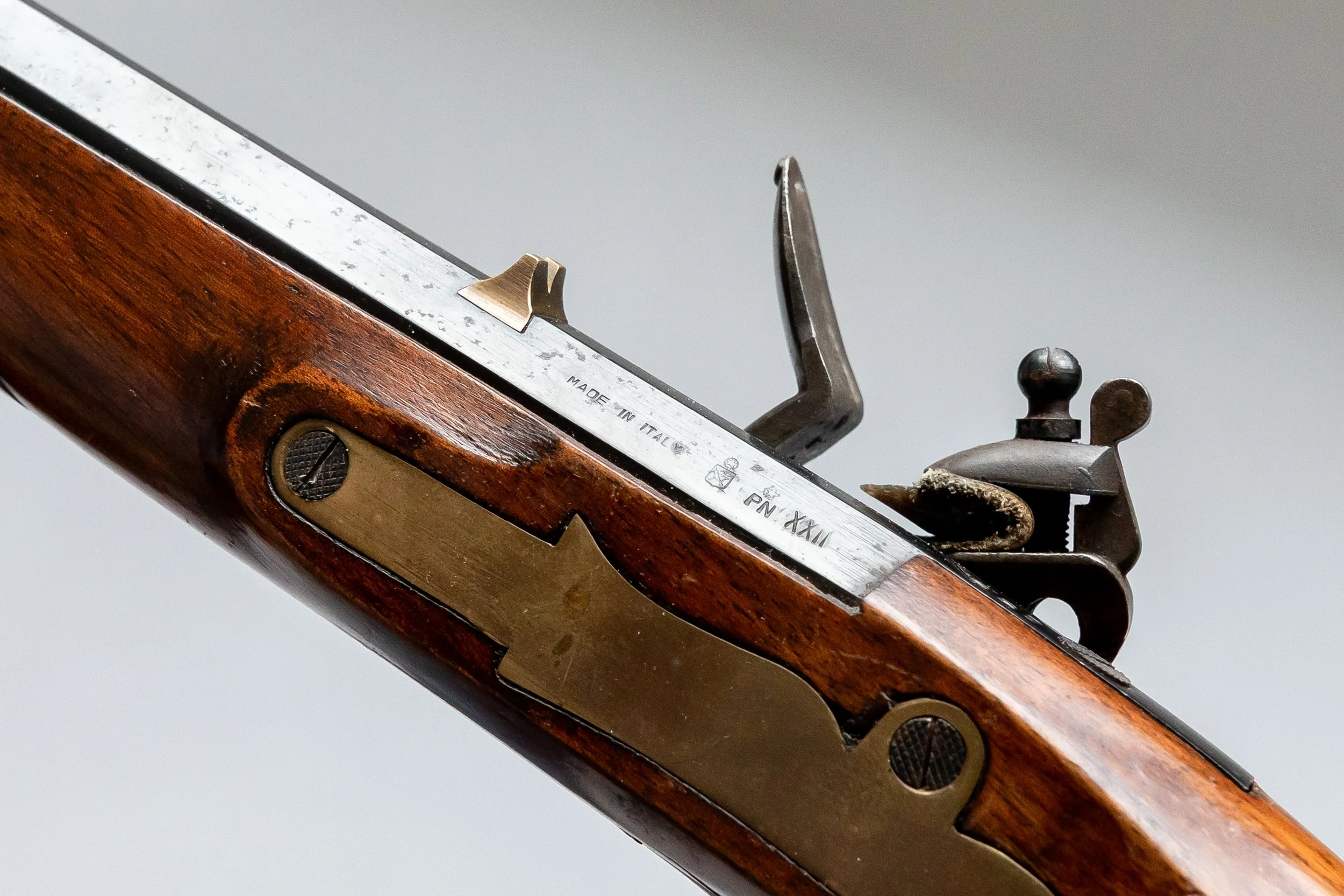 26 - Flint Lock Pistol, .45 cal., Made in Italy