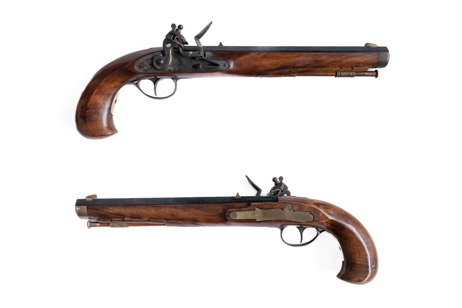 26 - Flint Lock Pistol, .45 cal., Made in Italy