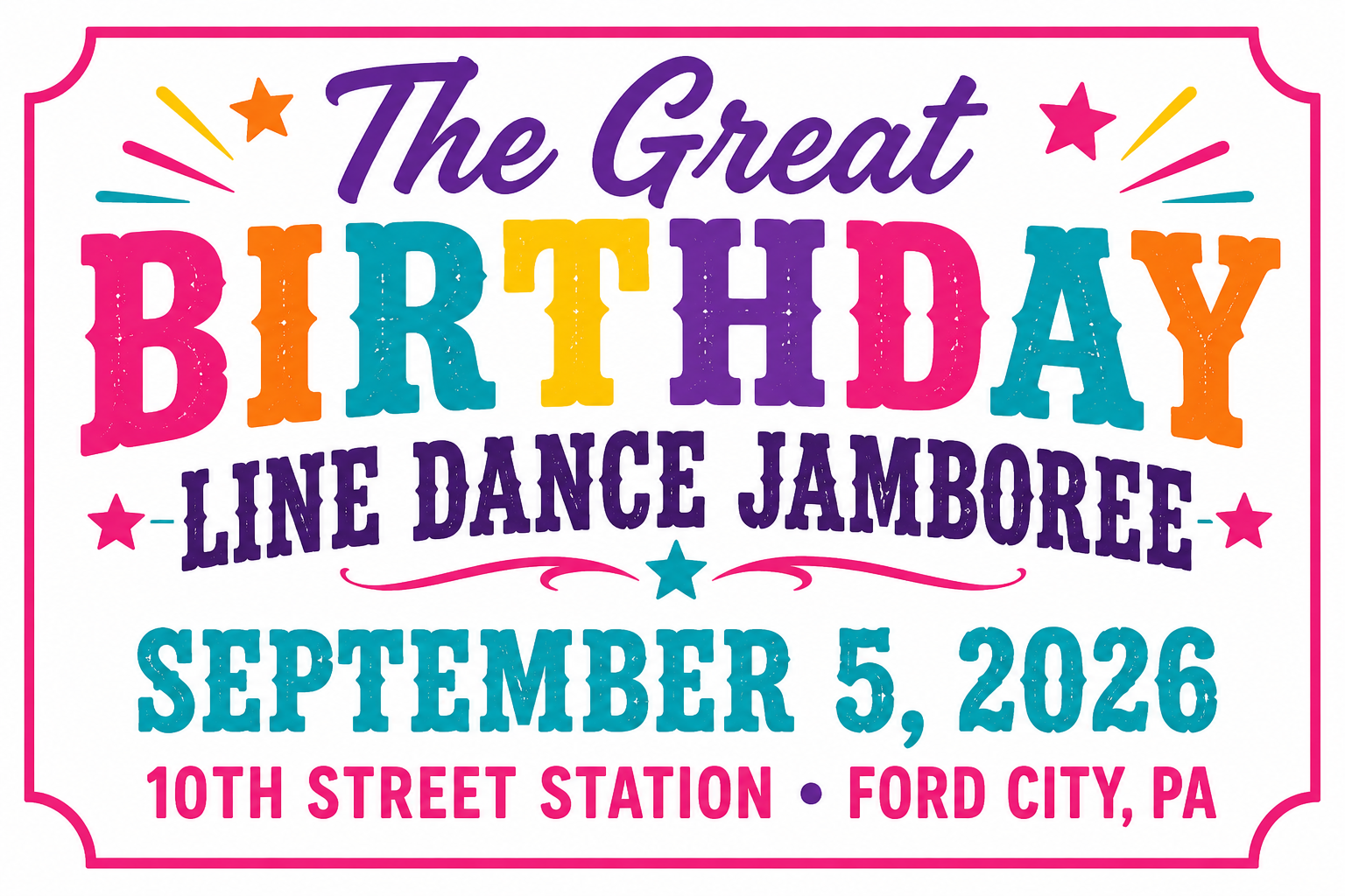The Great Birthday Line Dance Jamboree General Admission
