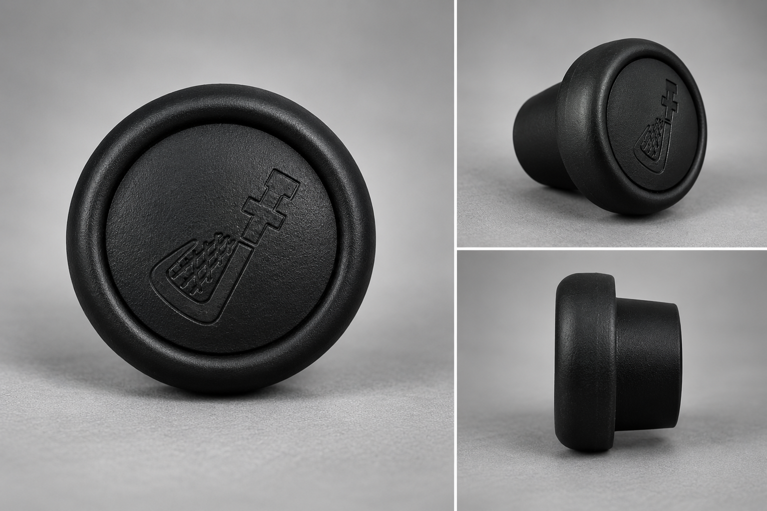 Engraved Rubber End Knob
