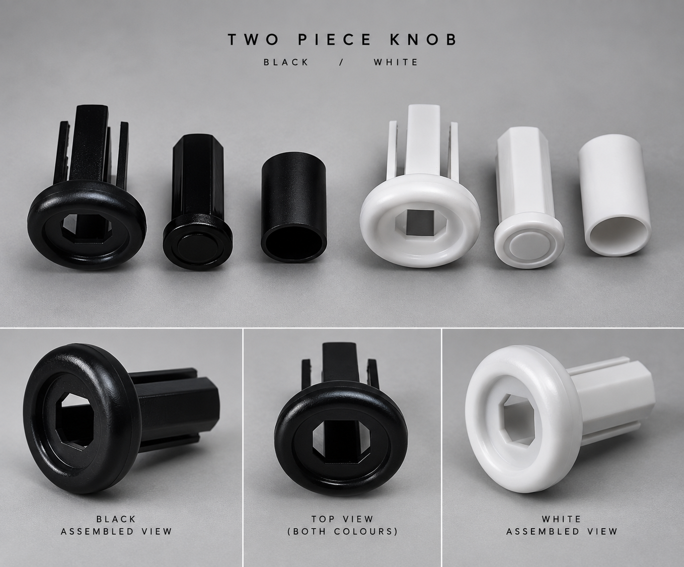 Two Piece End Knob