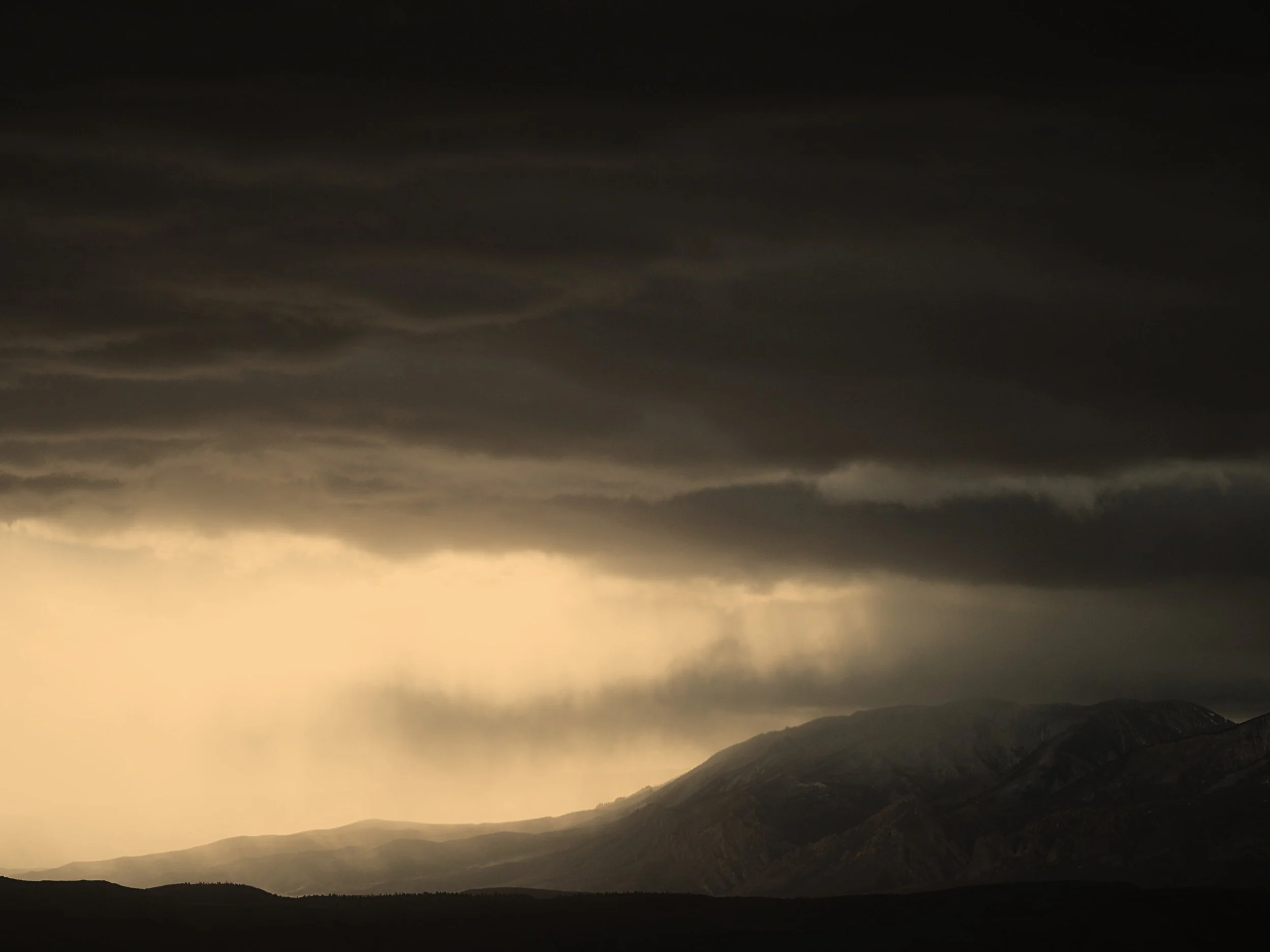 storm over beartoot mountains in Montana