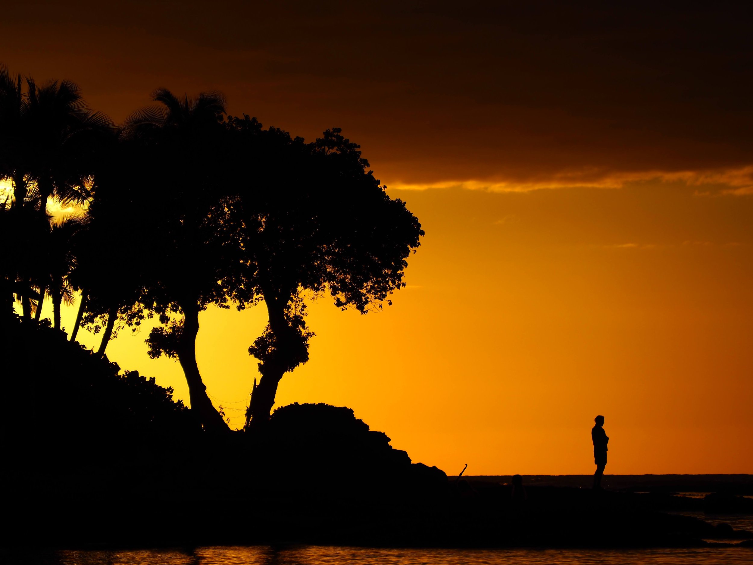 Sunset over the ocean in Hawaii