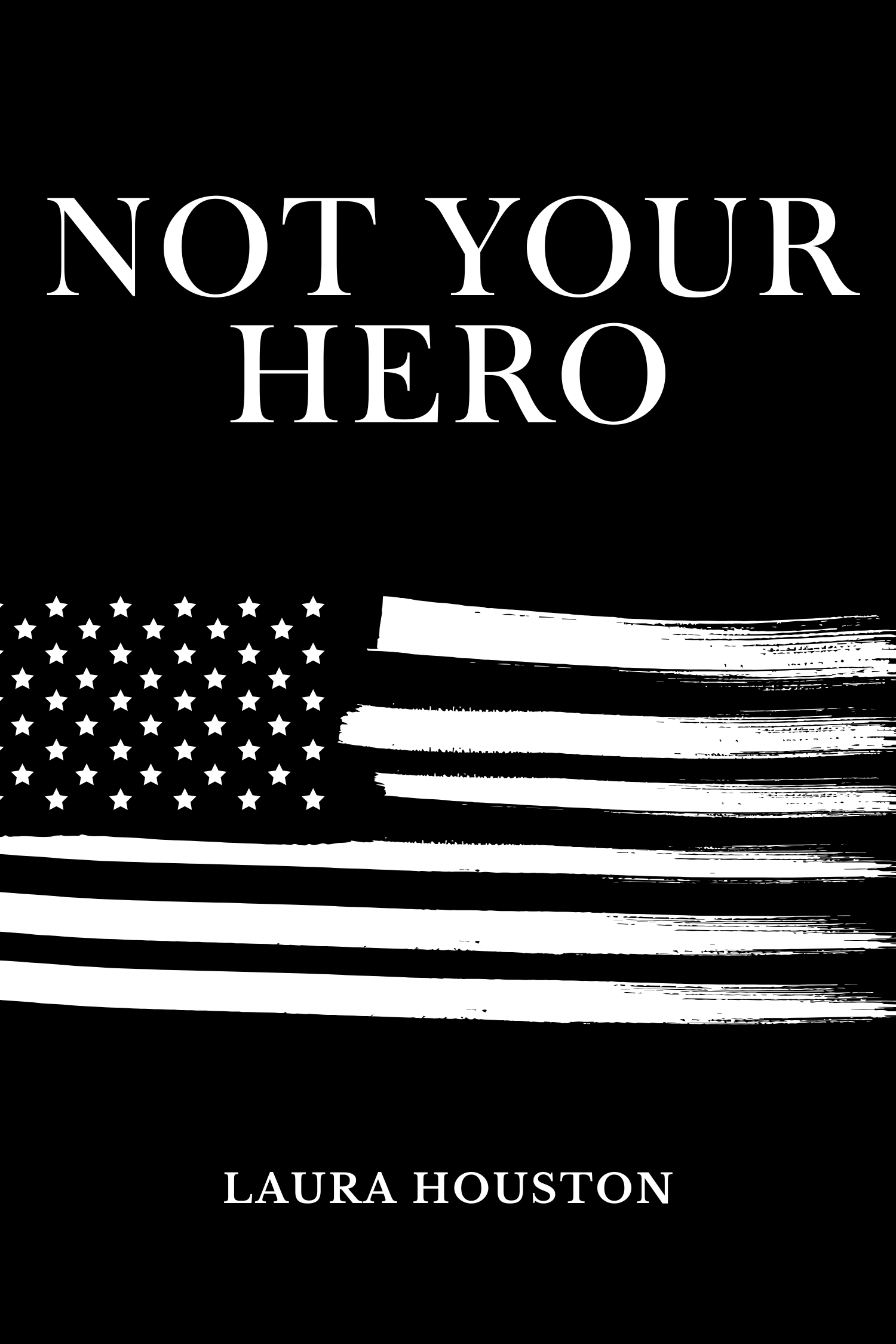 Black and white American flag centered on a book cover