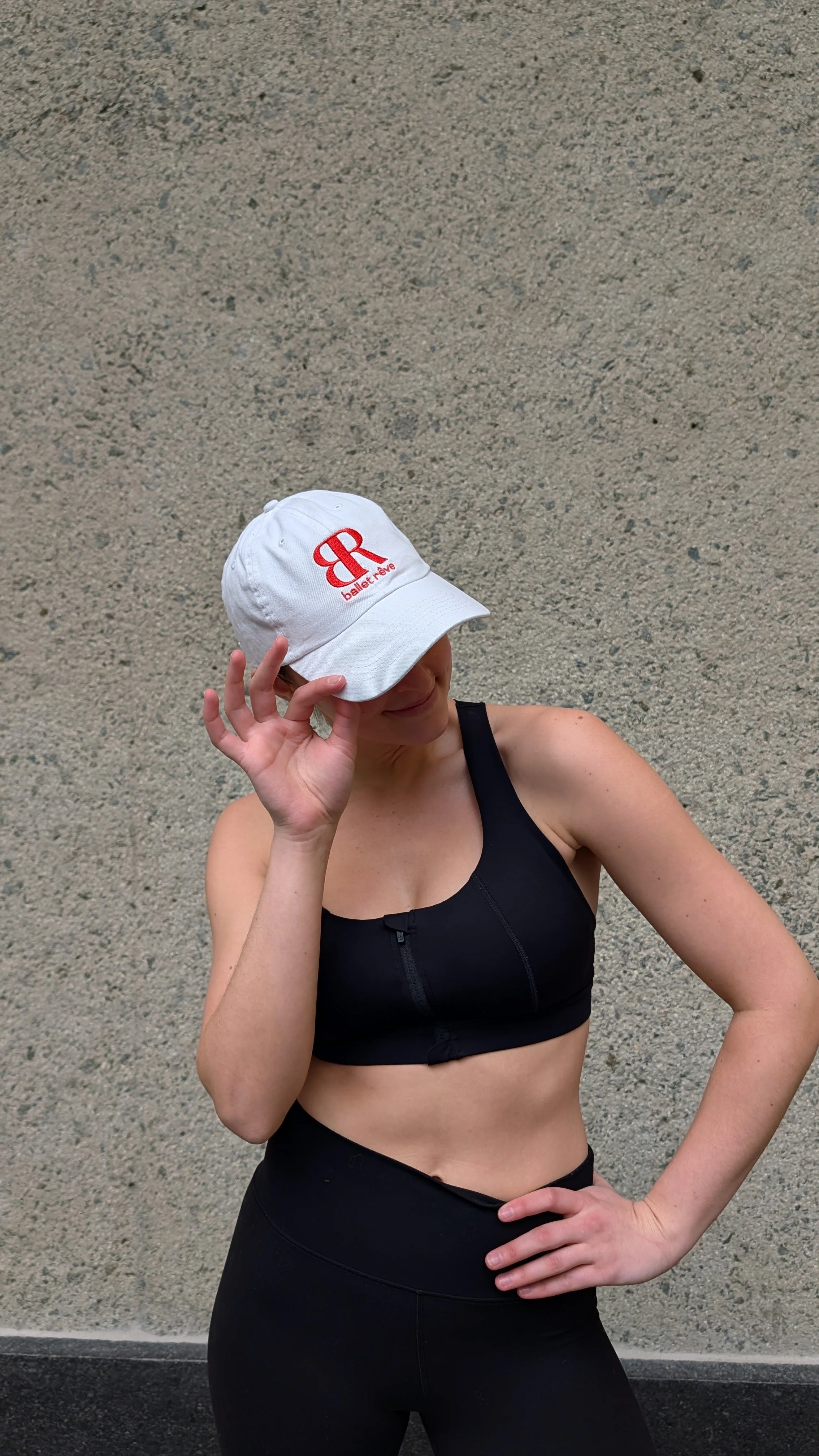Ballet Rêve Baseball Cap – White & Red