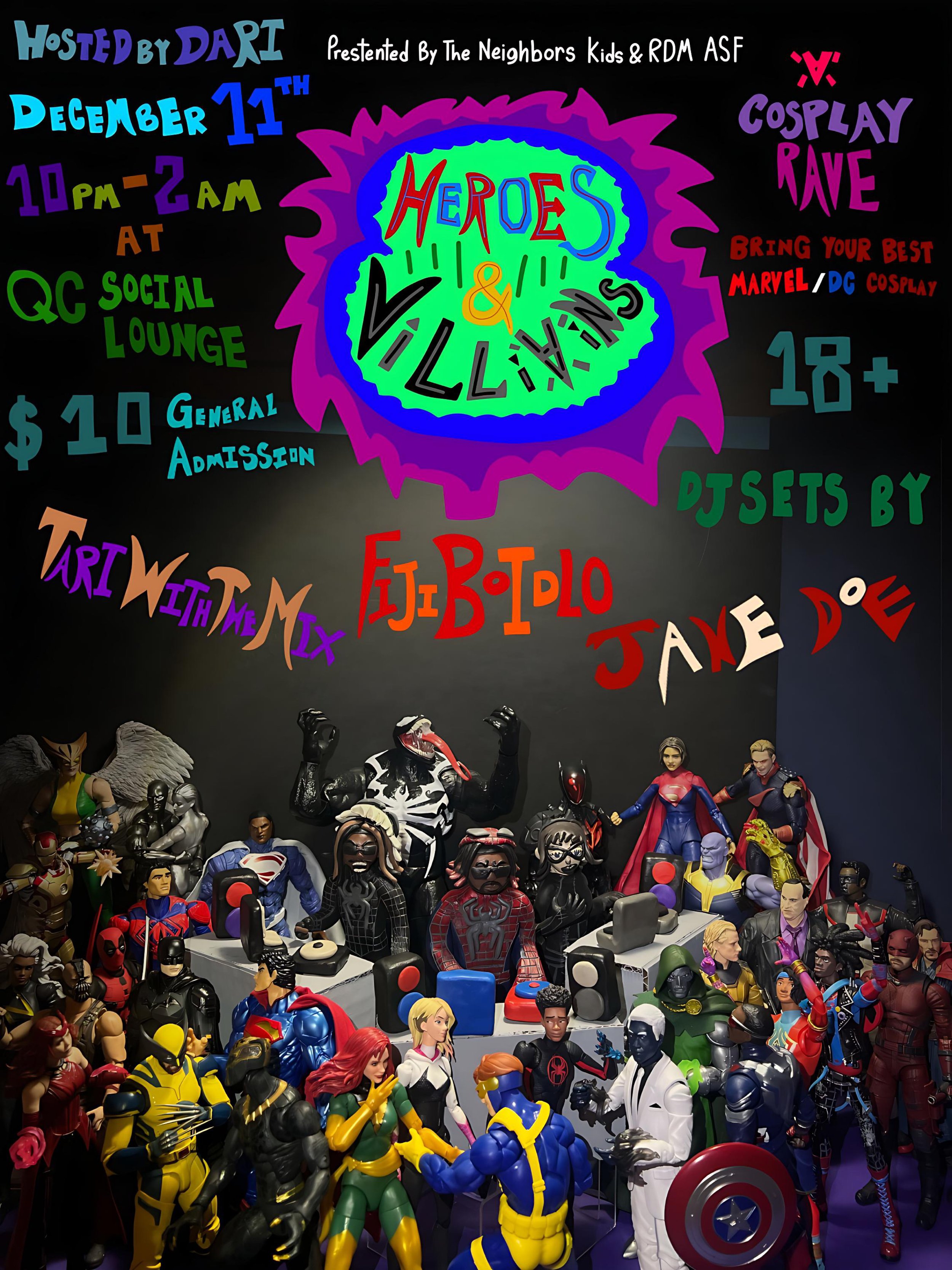 HEROES & VILLAINS FLYER