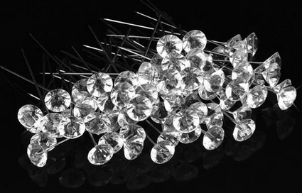 Diamond-Inspired Bouquet Pins