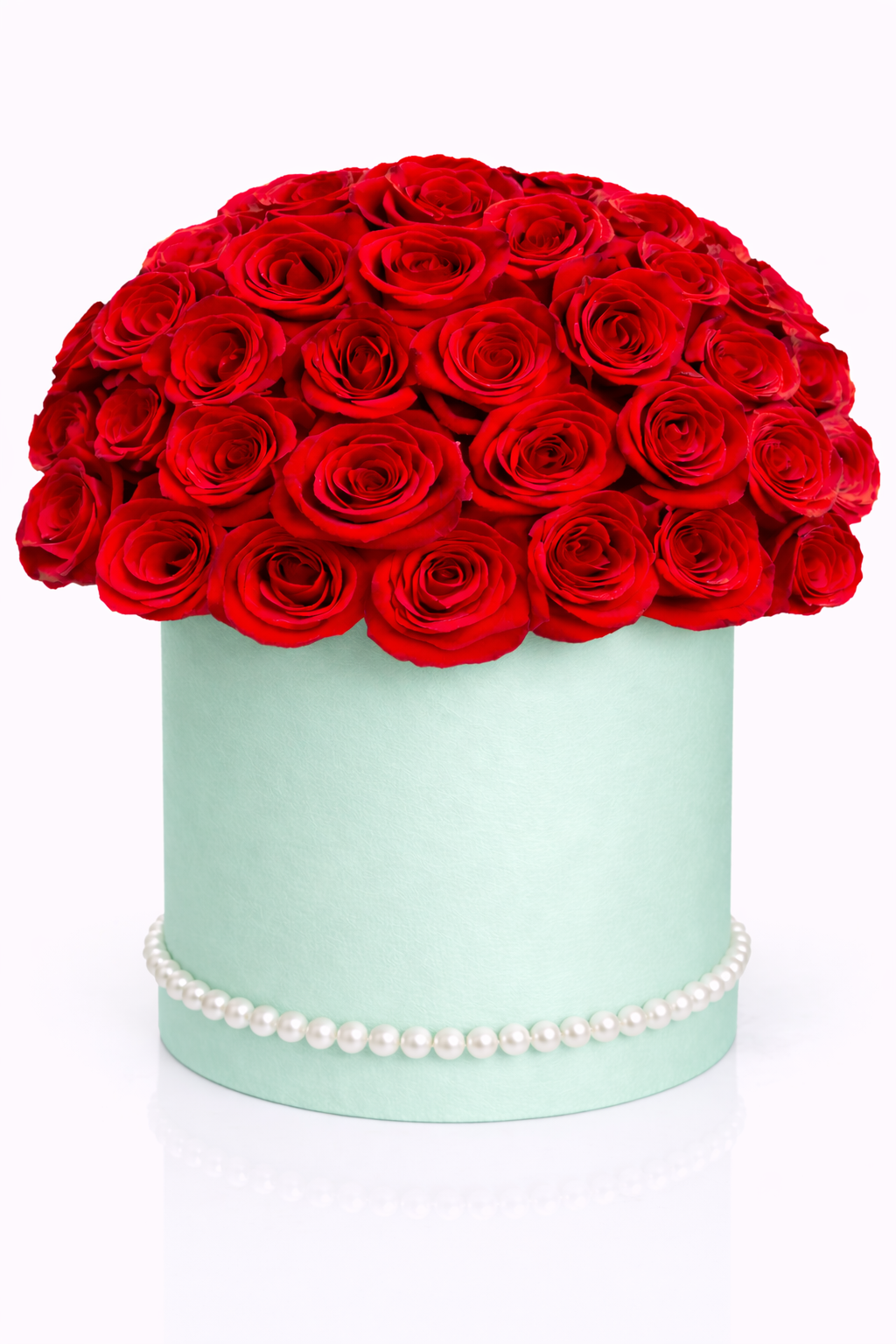 Signature Floral Box red roses soft mint green pearls.png