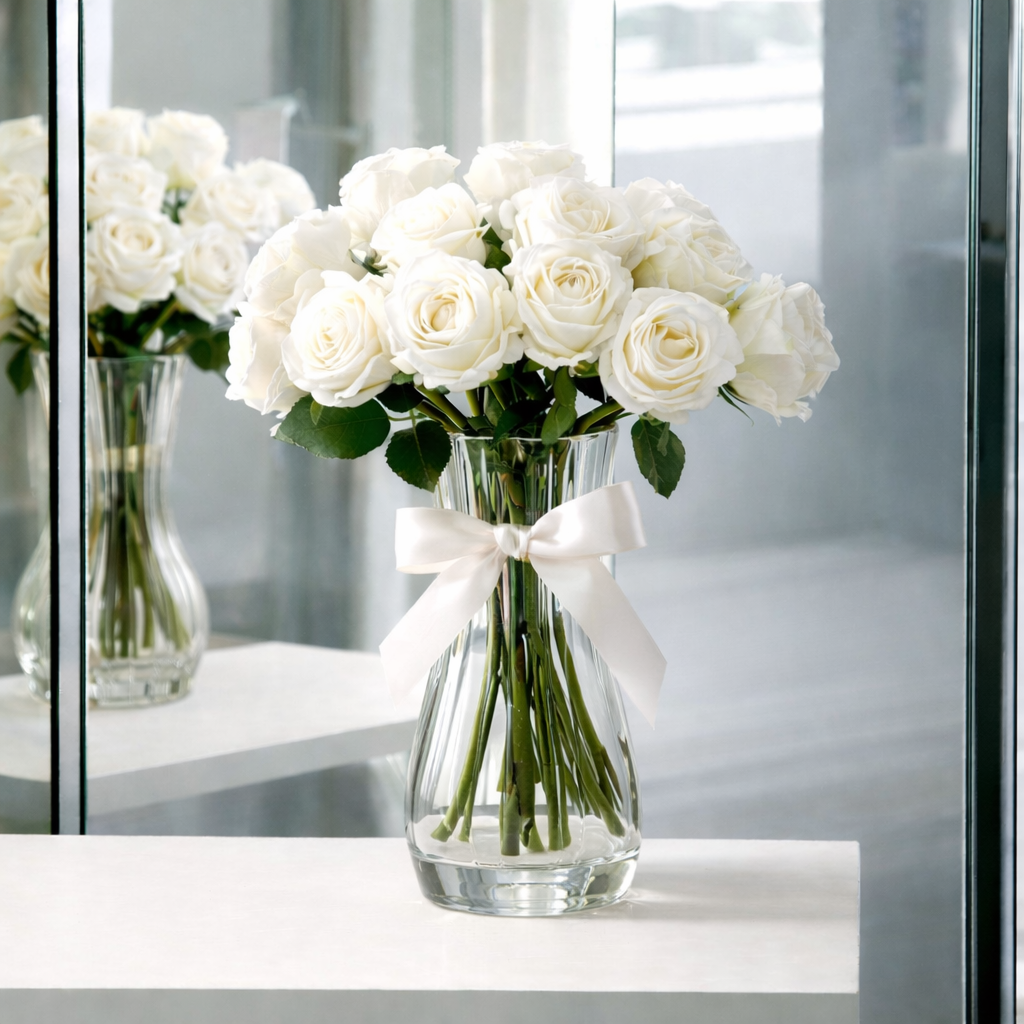 White Timeless Rose Vase Collection.png