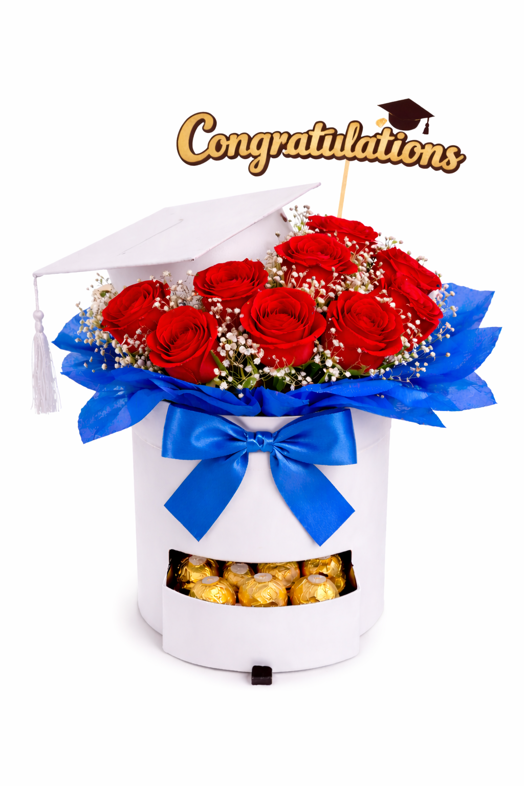Graduation celebration floral gift arrangement.png