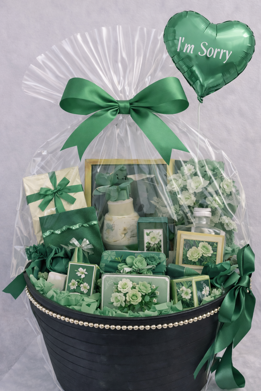 green Im sorry gift basket propofParisgiftbasketsandflowers.png