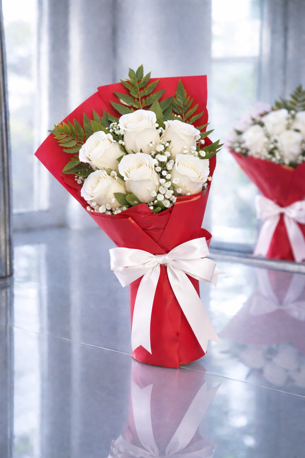 Six Rose Bouquet red white roses.png (Copy)