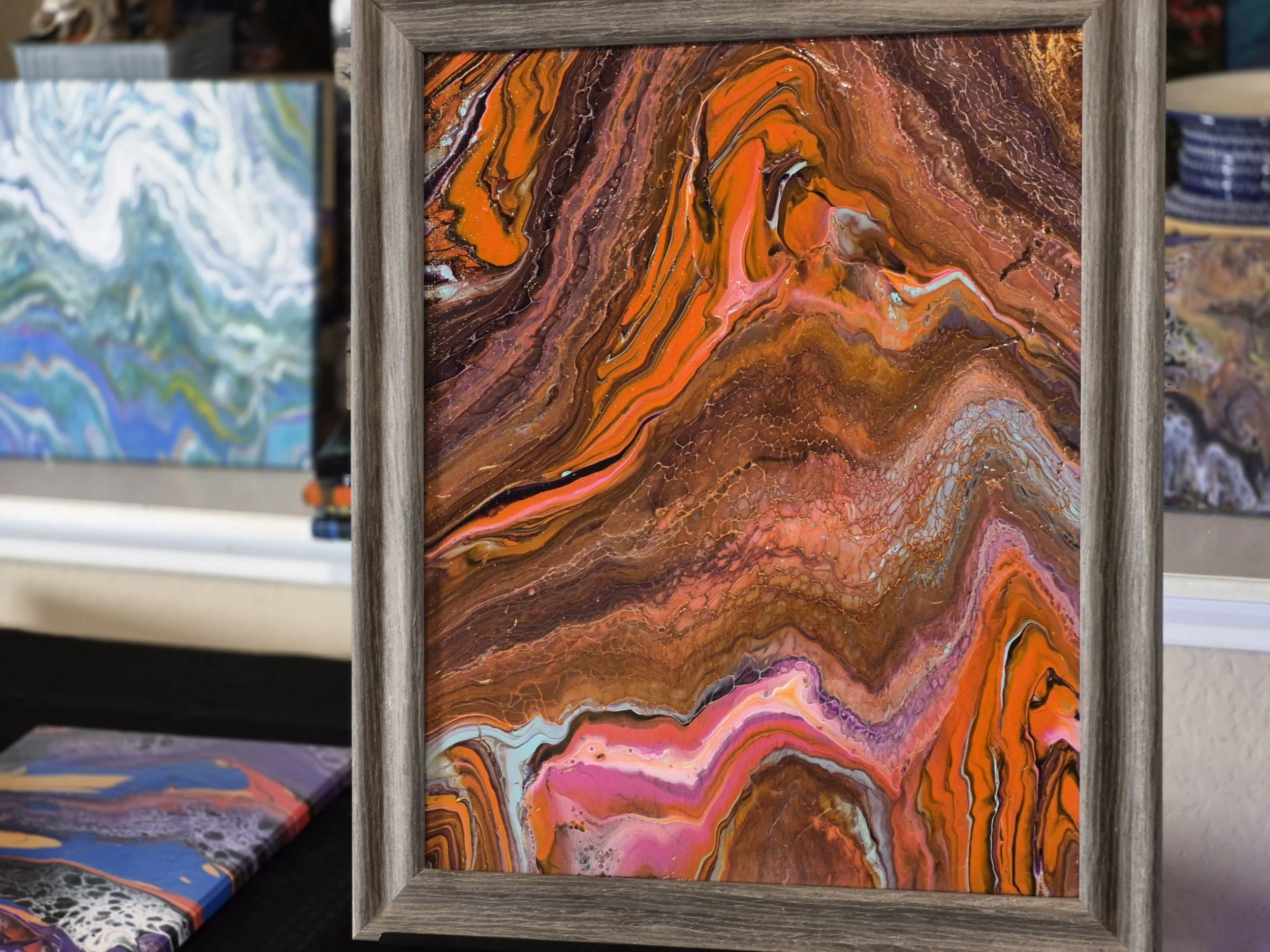 Vibrant Abstract Framed Wall Art