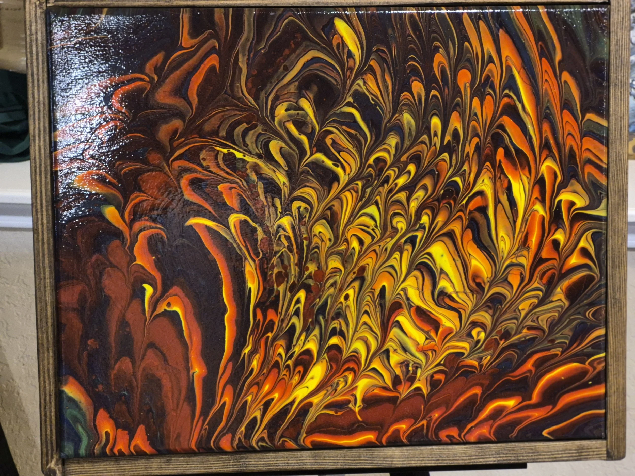 Fiery Passion Abstract Wall Art