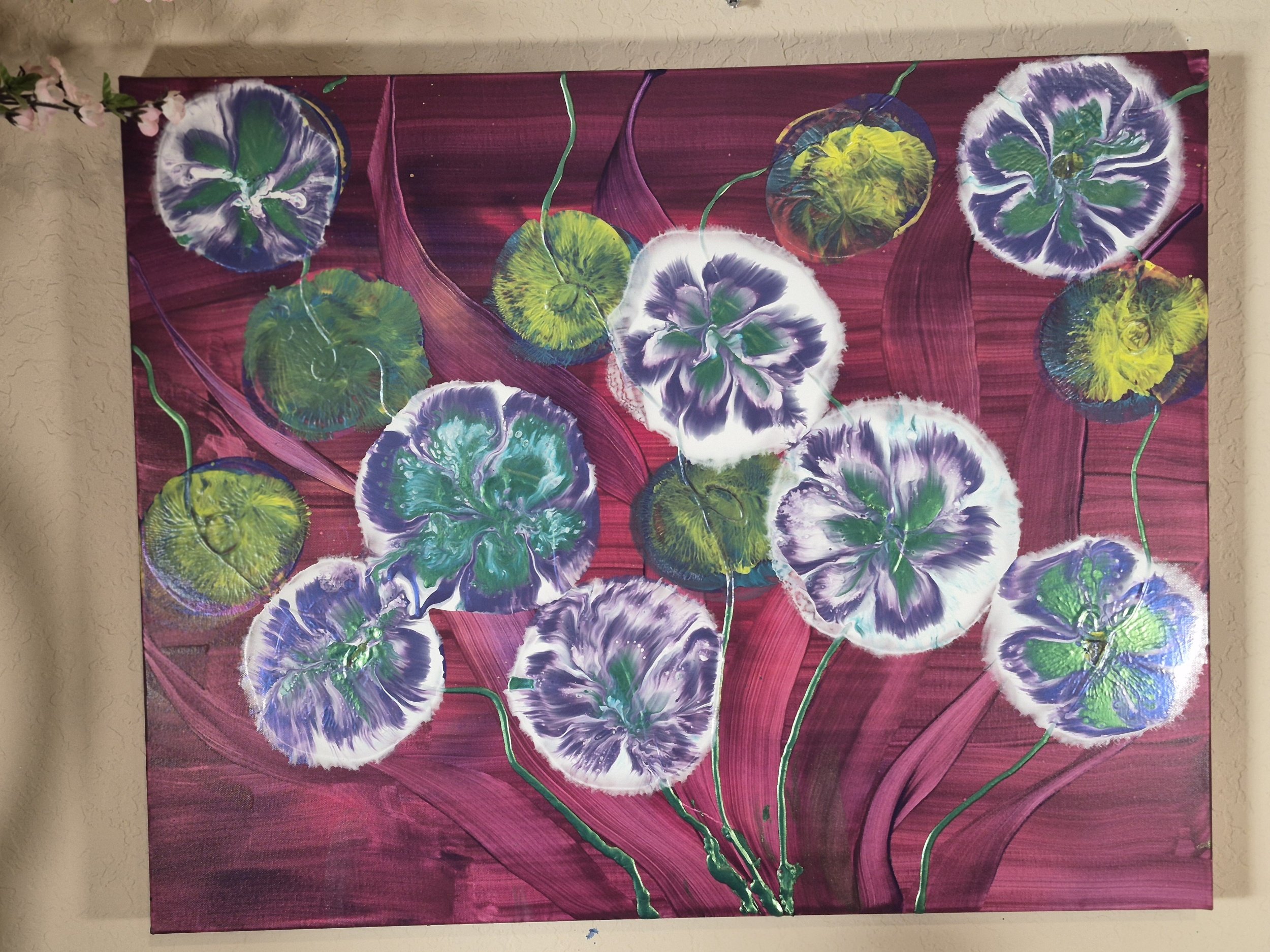 Exquisite Floral Canvas Painting (24x30)