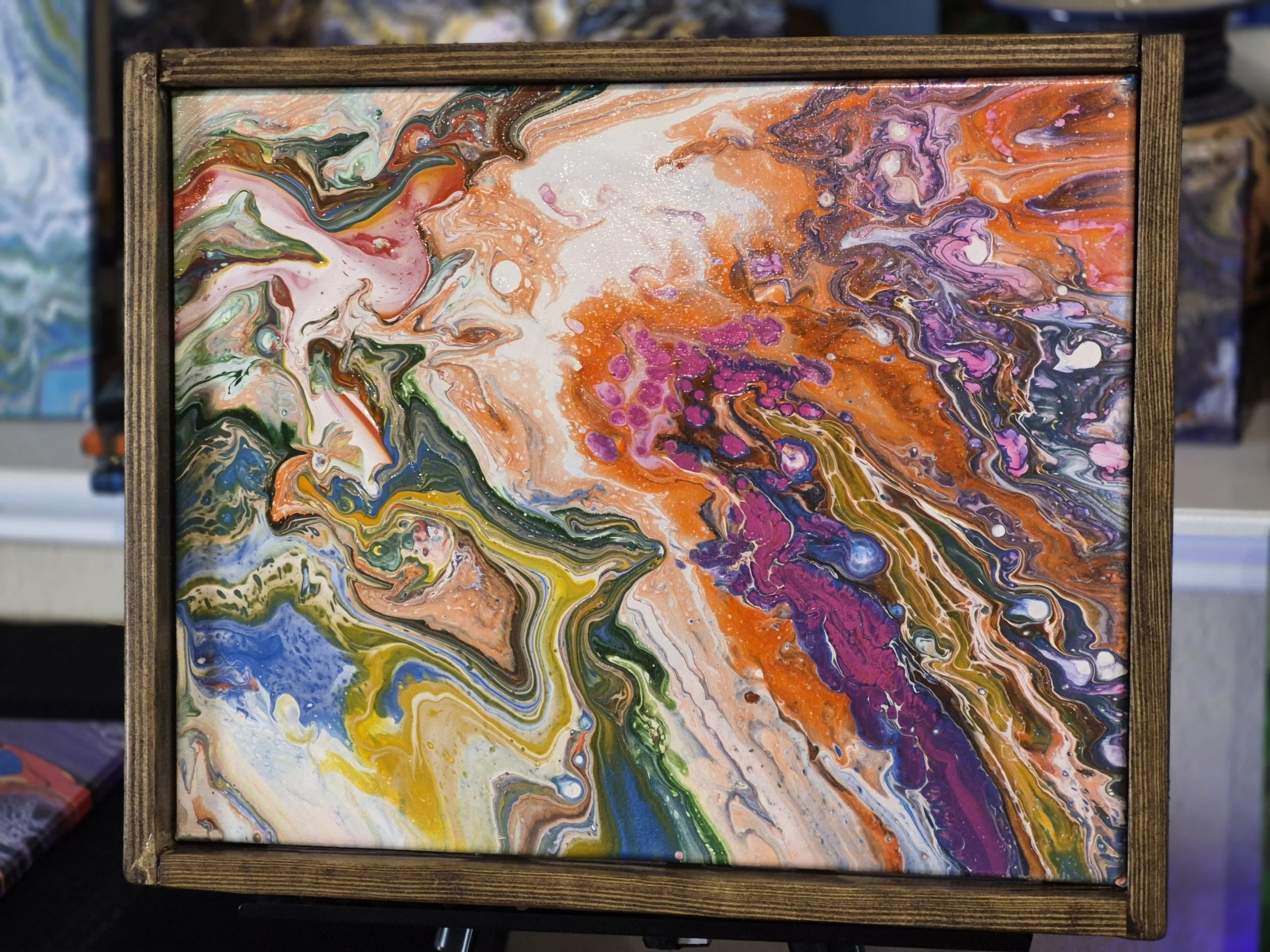 Vibrant Abstract Acrylic Painting