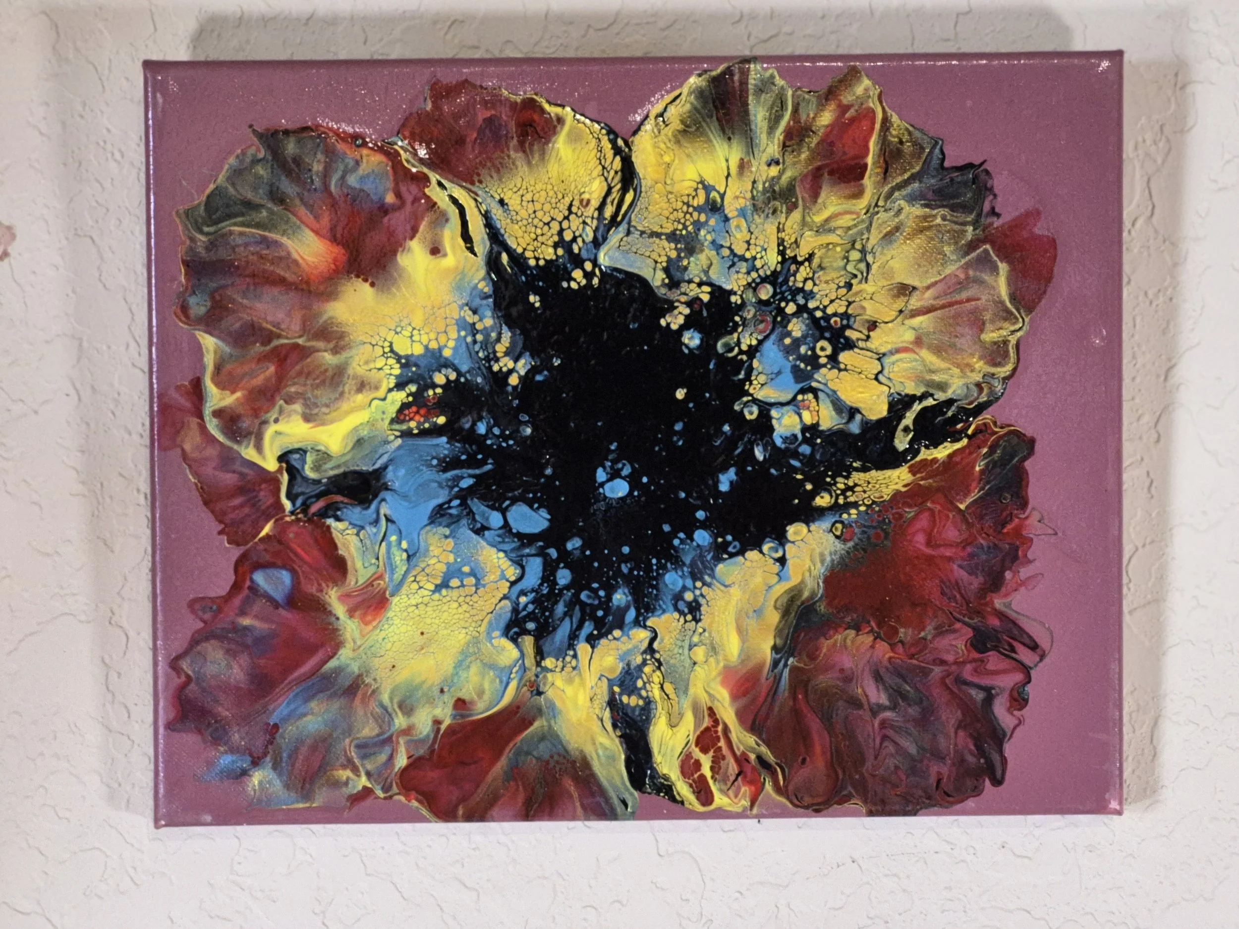 Vibrant Swirl Abstract Canvas Art (11x14)