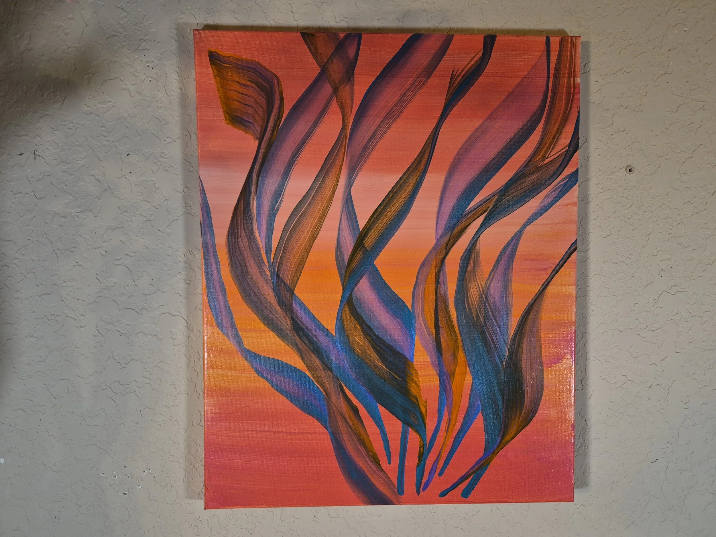 Sunset Elegance: Abstract Canvas Art (16x20)