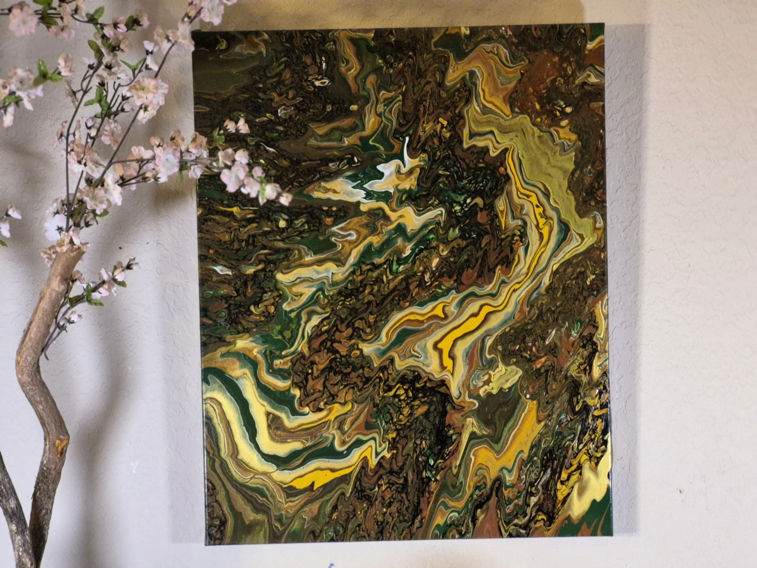 Abstract Earth Tone Canvas Art (24x30)