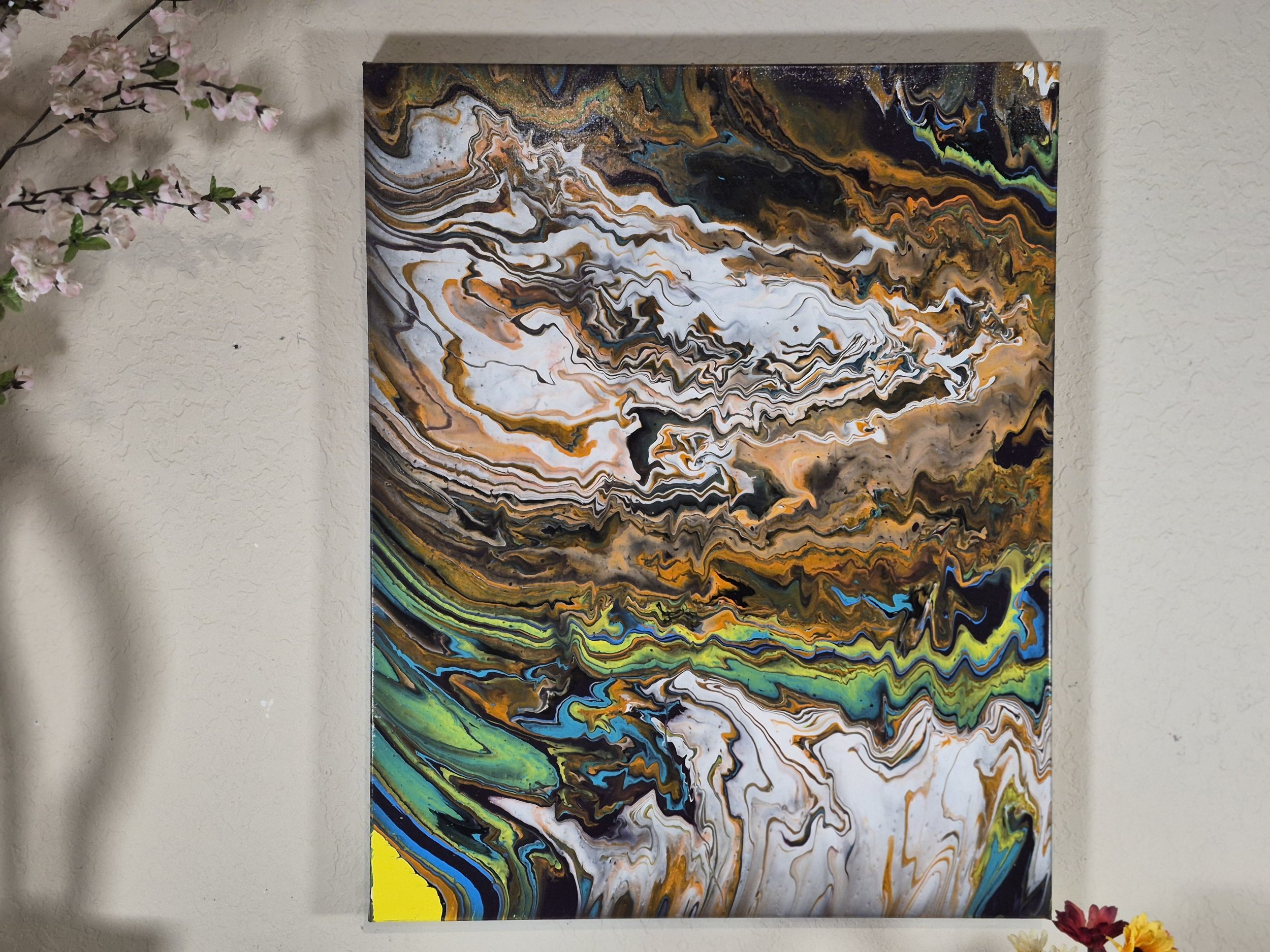 Swirling Abstract Acrylic Painting (24x30)
