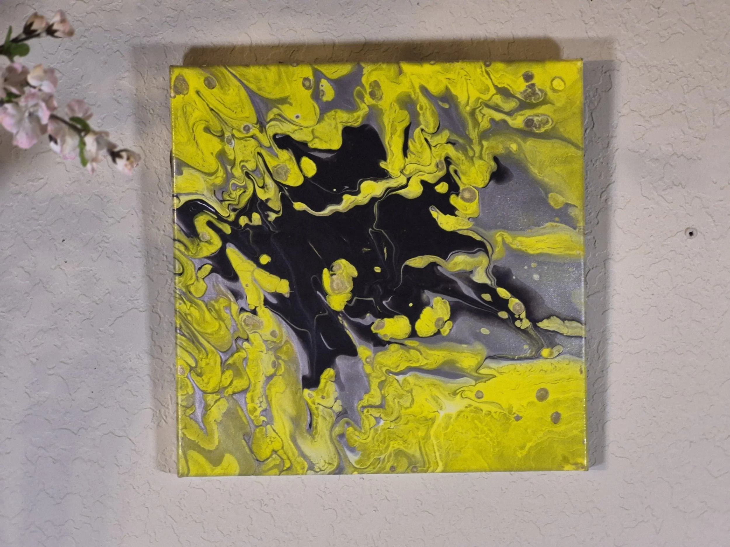 Energize Fluid Acrylic Art Piece (14x14)