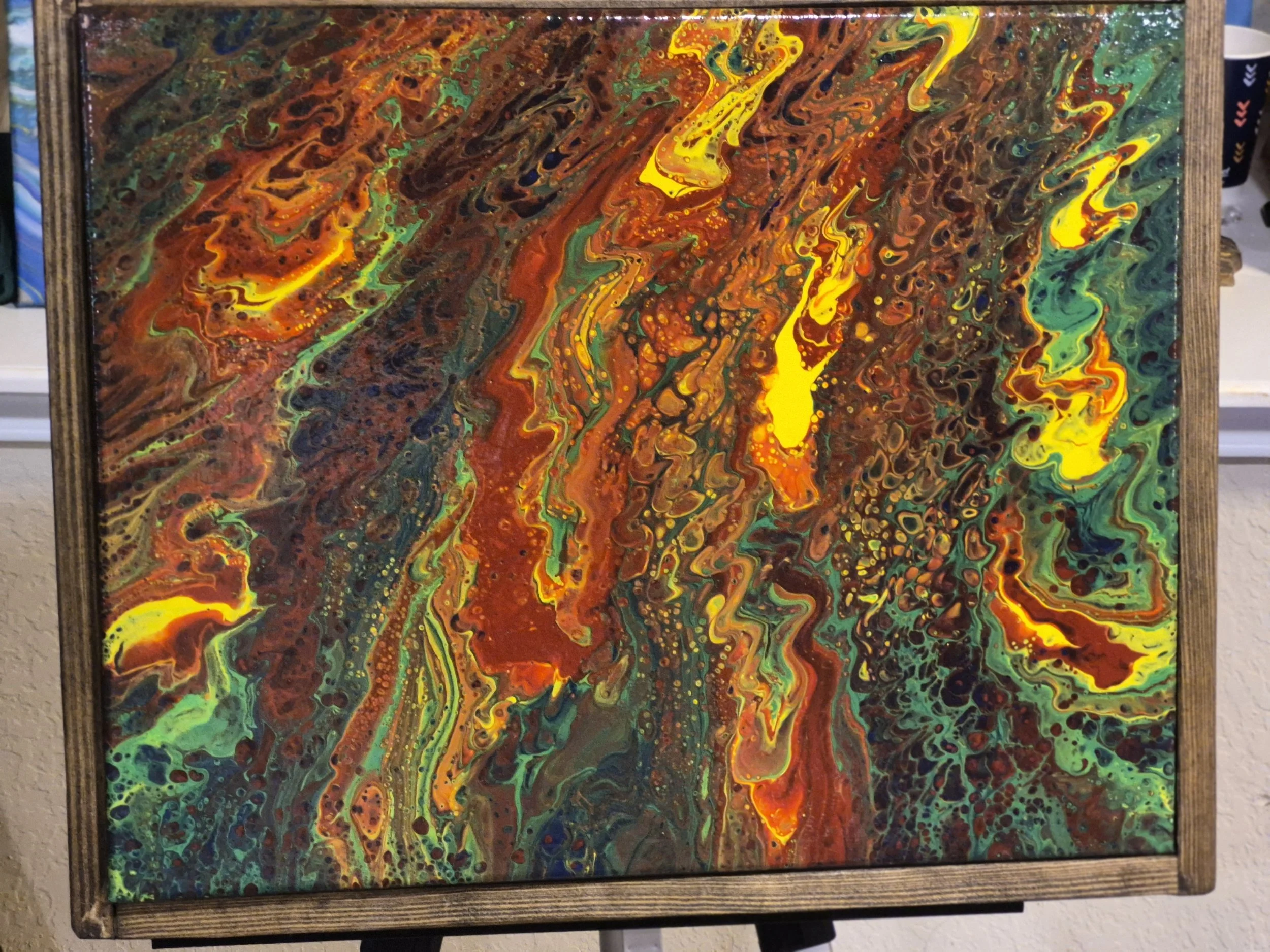 Autumn Blaze Abstract Canvas Painting