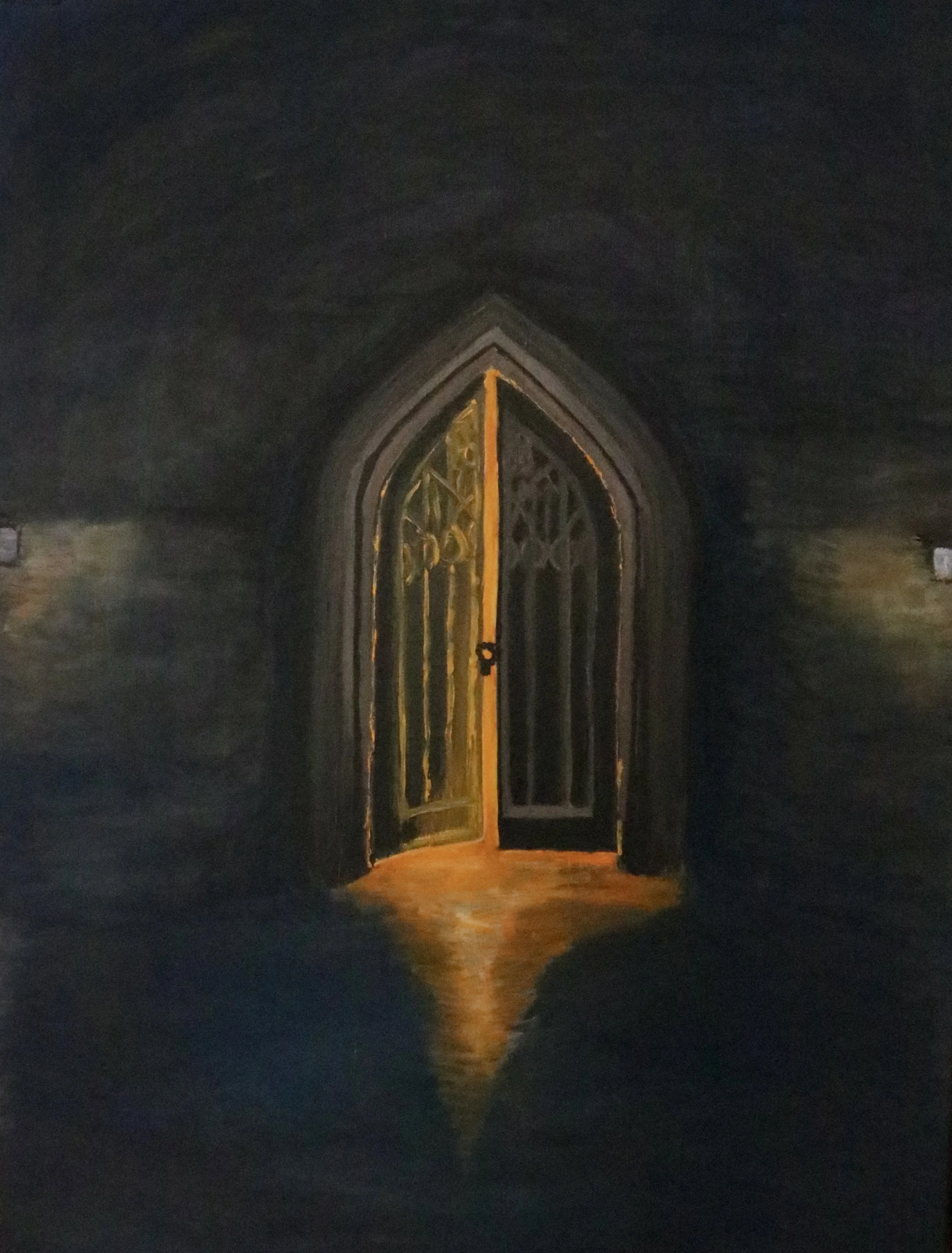 Sally Crandall, Holy Orders (2025) , oil, 30 x 40 inch