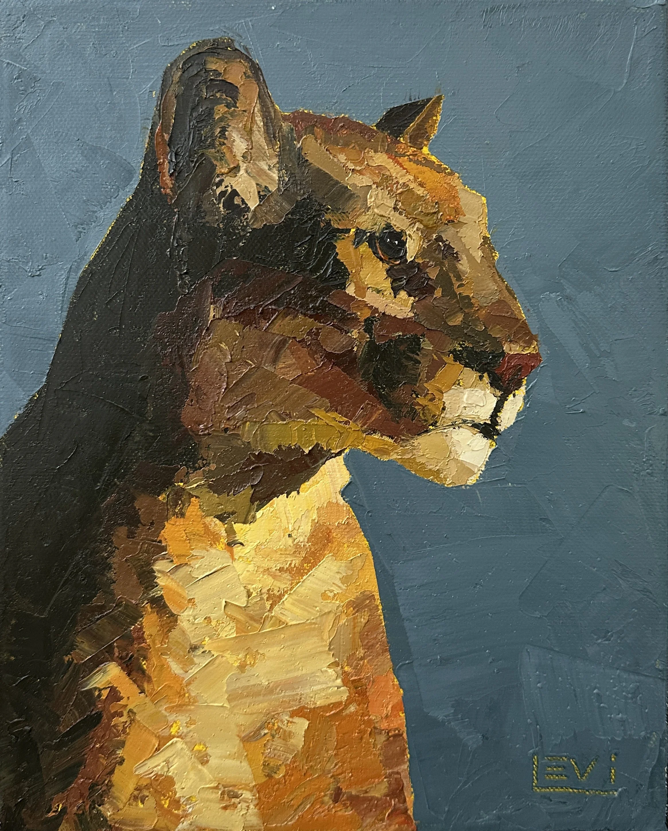 Morning Lion - SOLD - 
Aspen Emporium - 9×12” Oil