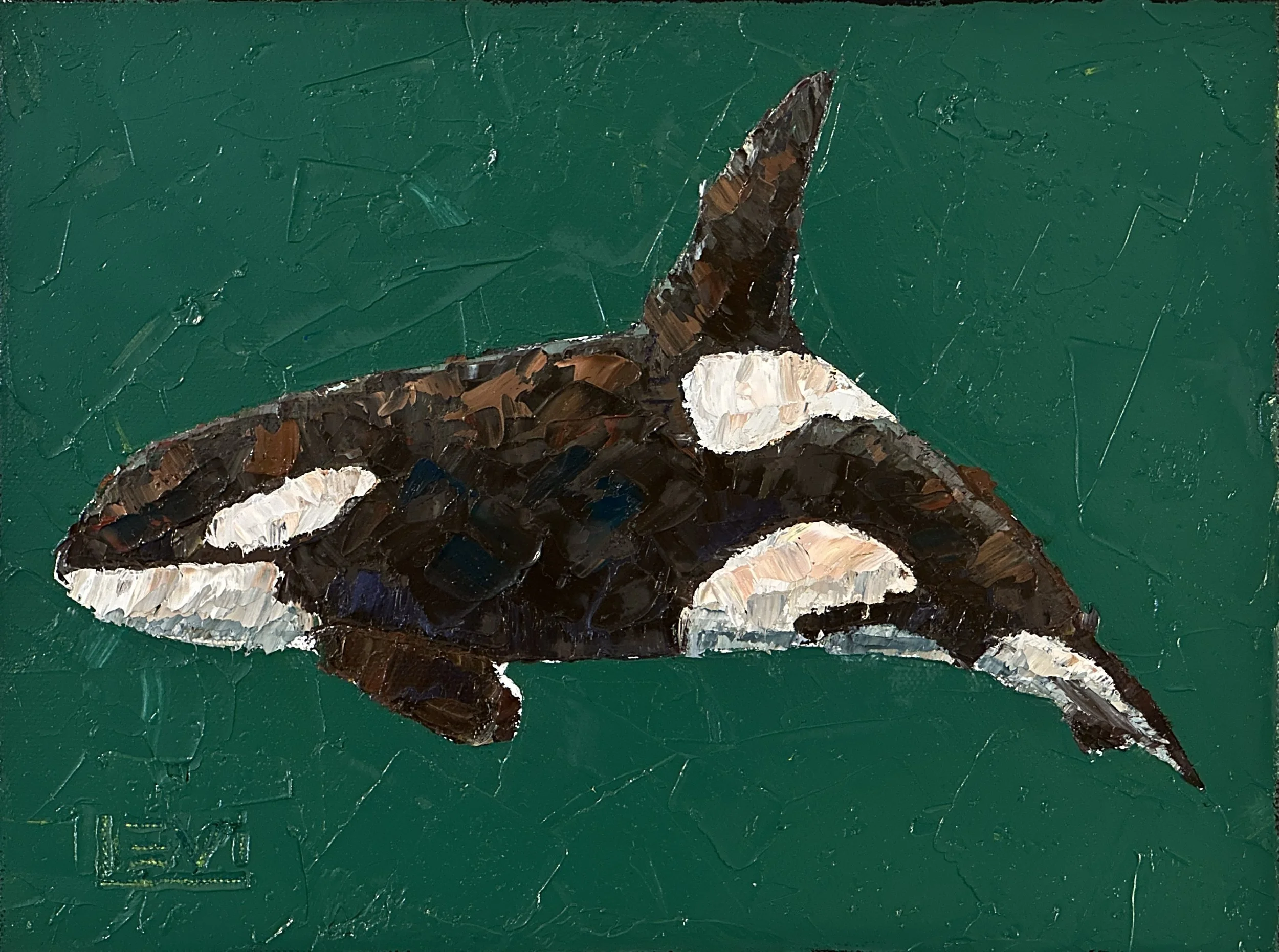 Green Orca - 
Timber Ridge - 9×12” Oil