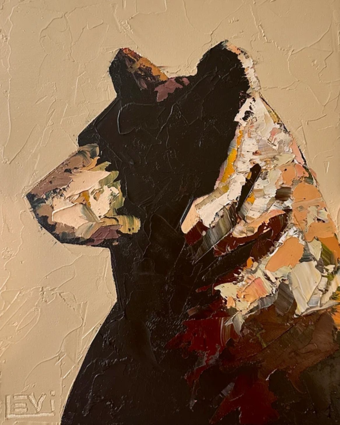 Bear Thoughts No. 17 - 
Loca Art - 8×10” Oil