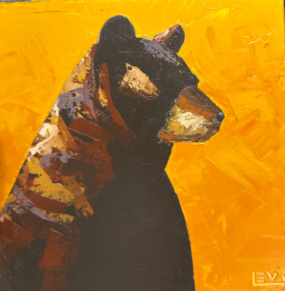 Bear Thoughts No. 6 - 
Aspen Emporium - 12x12" Oil