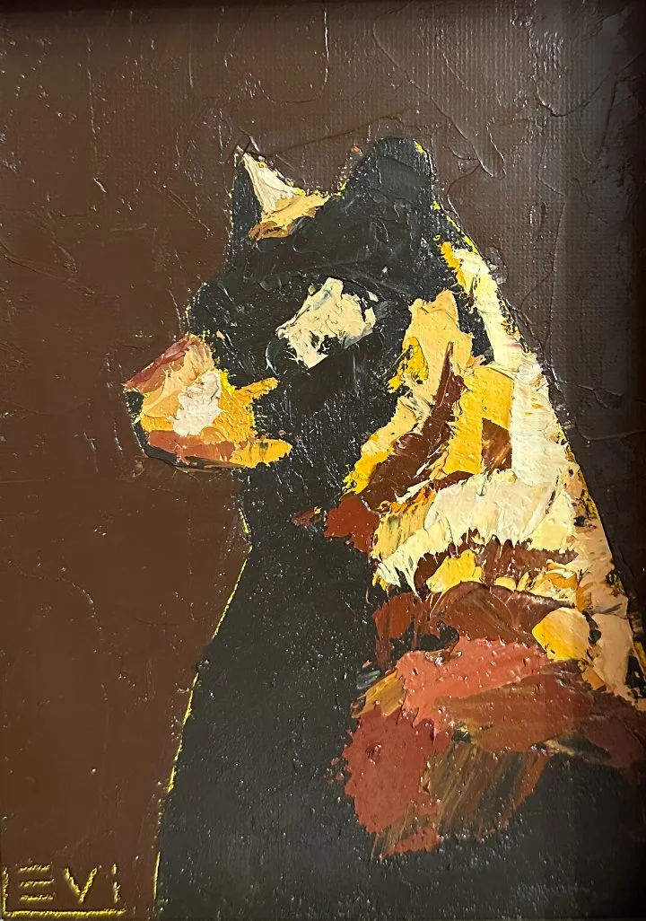 Bear Thoughts No. 8 - SOLD - 
Aspen Emporium - 5x7" Oil