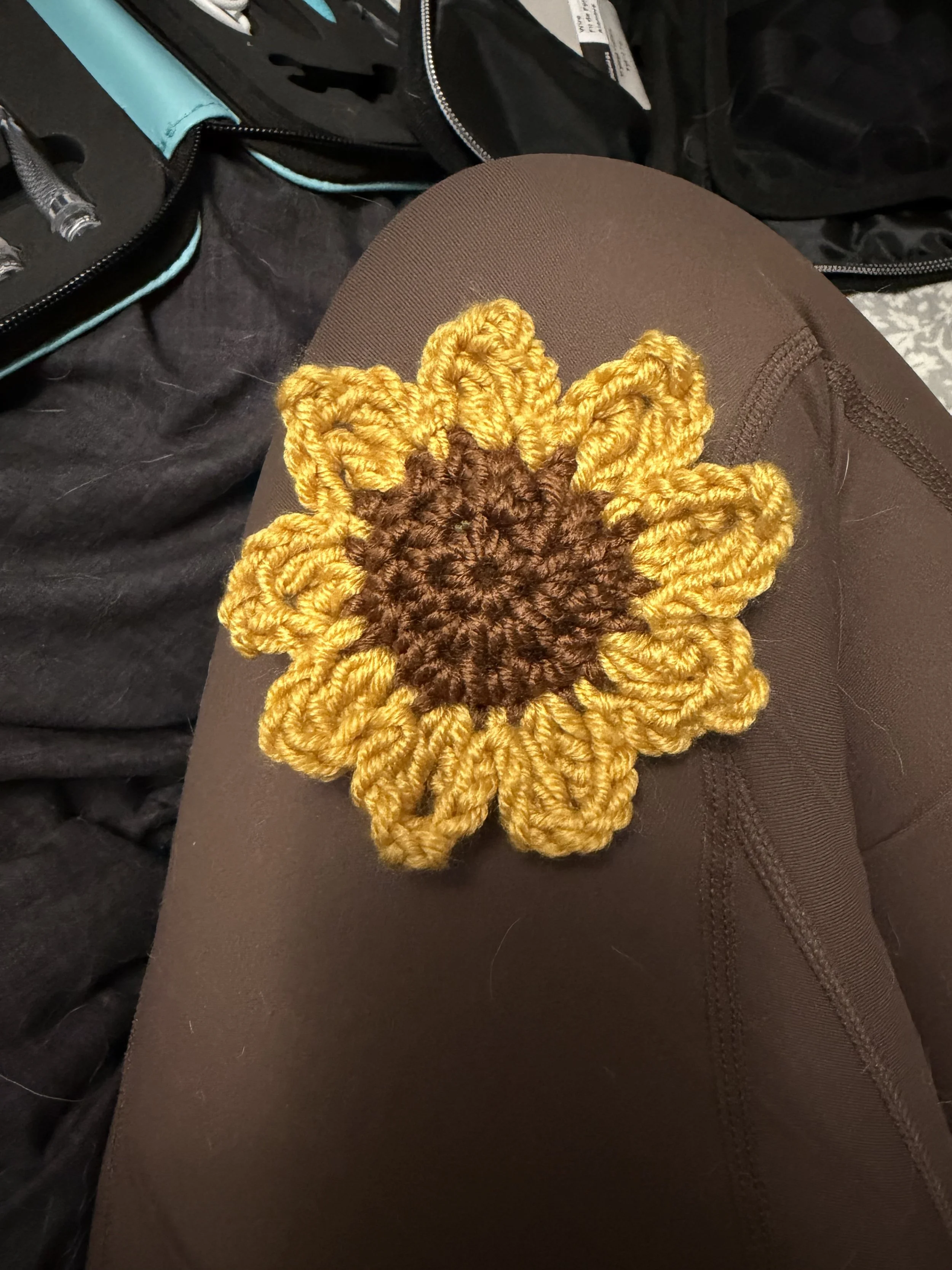Crocheted Sunflower Magnet