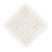 A geometric black and white patterned design with concentric squares.