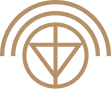 A geometric symbol with a circle, lines, and a downward-pointing triangle.