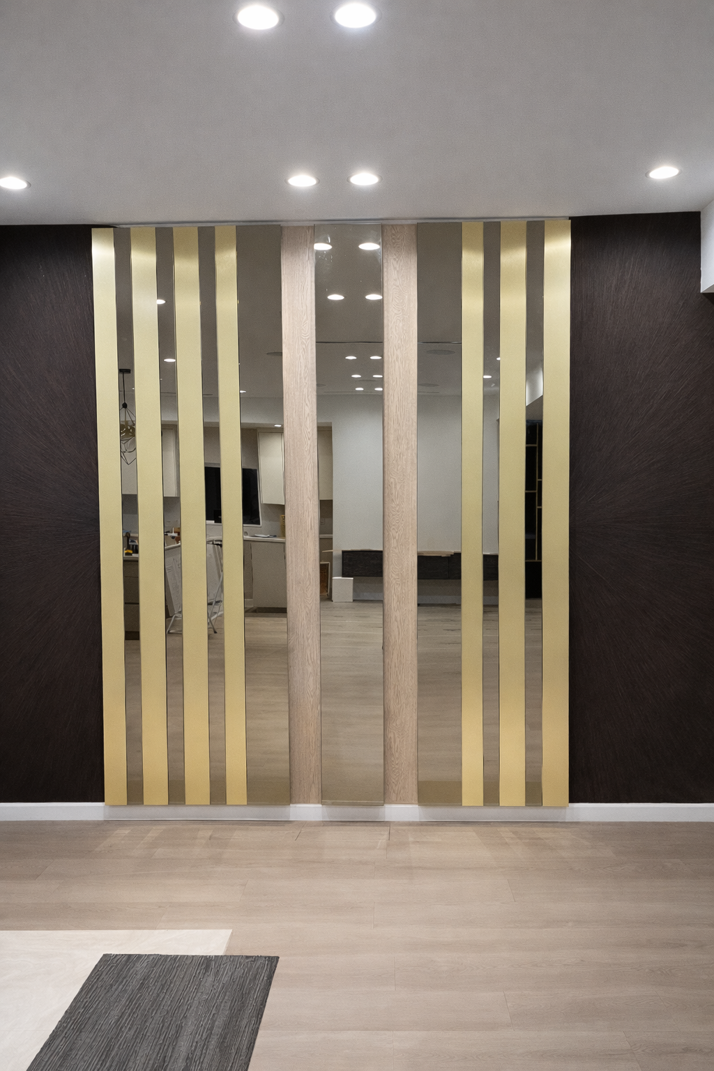 Modern feature wall with mirrored accents.png