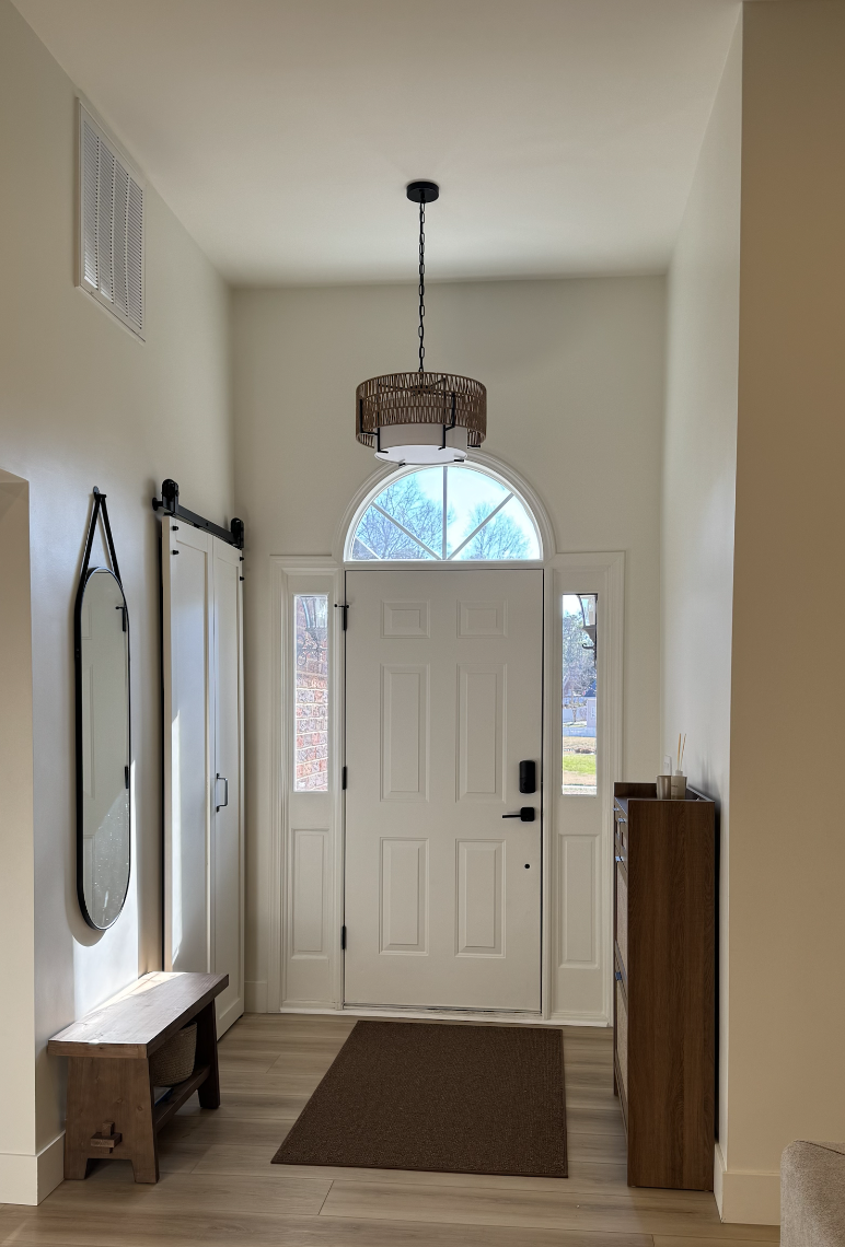 Entryway remodel with modern clean design in Charlotte, NC