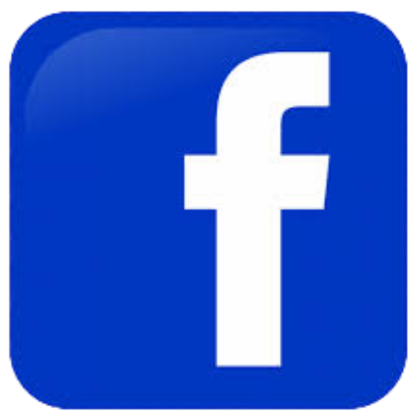 Facebook app icon with a white lowercase 'f' on a blue background.