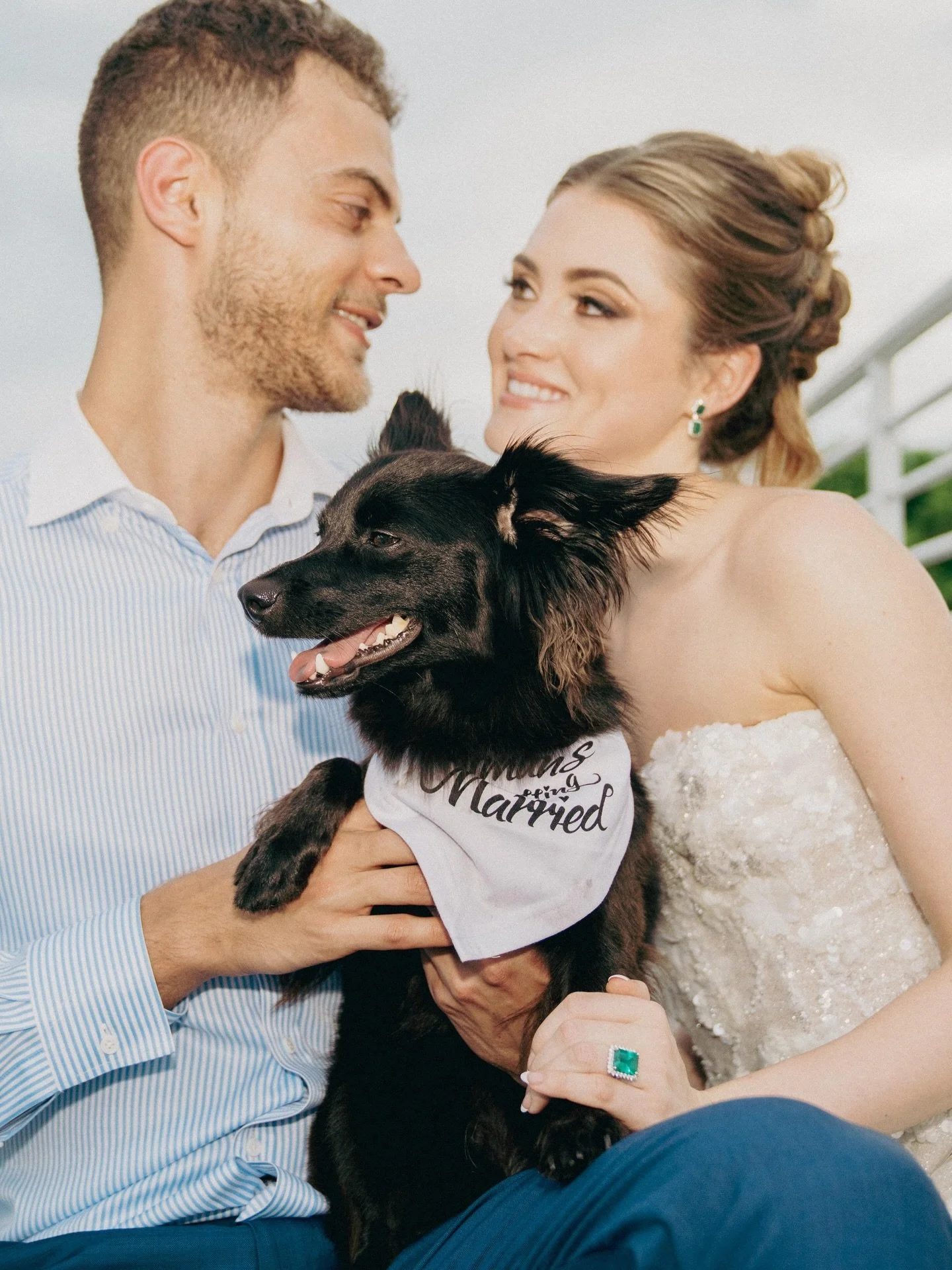 When the dog shows up to the rehearsal dinner too. Obviously. 🐾 @criss.s.photography