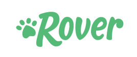 Rover logo in green text with a paw print