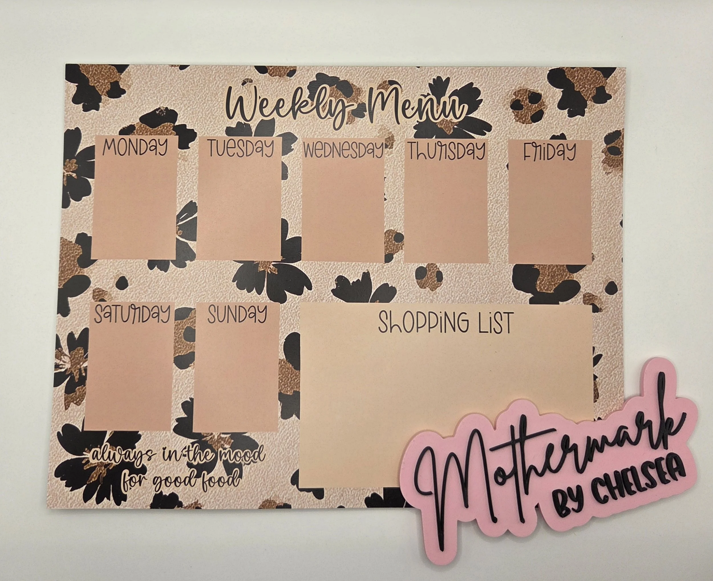 Floral Leopard Weekly Meal Plan