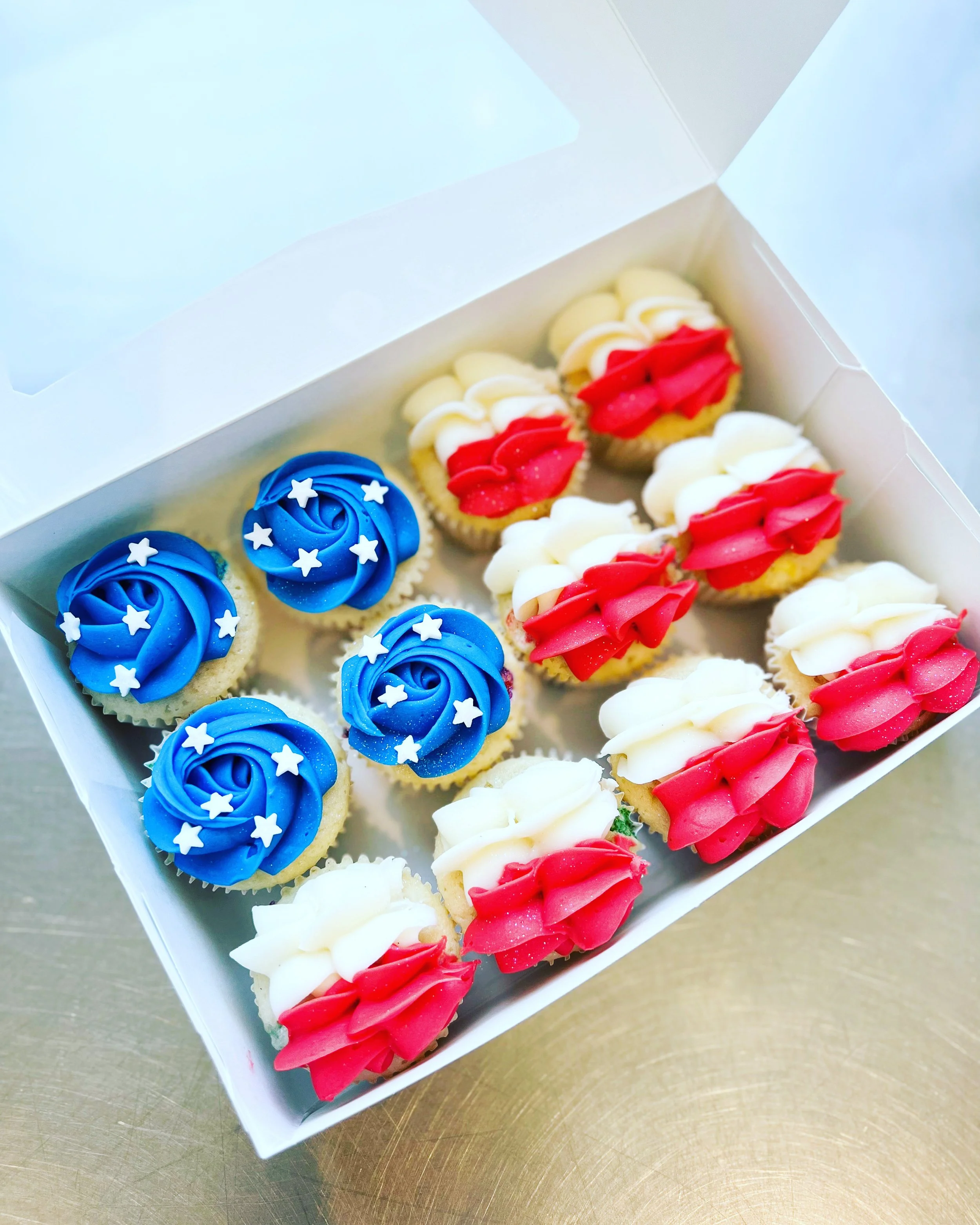 American Flag Cupcakes