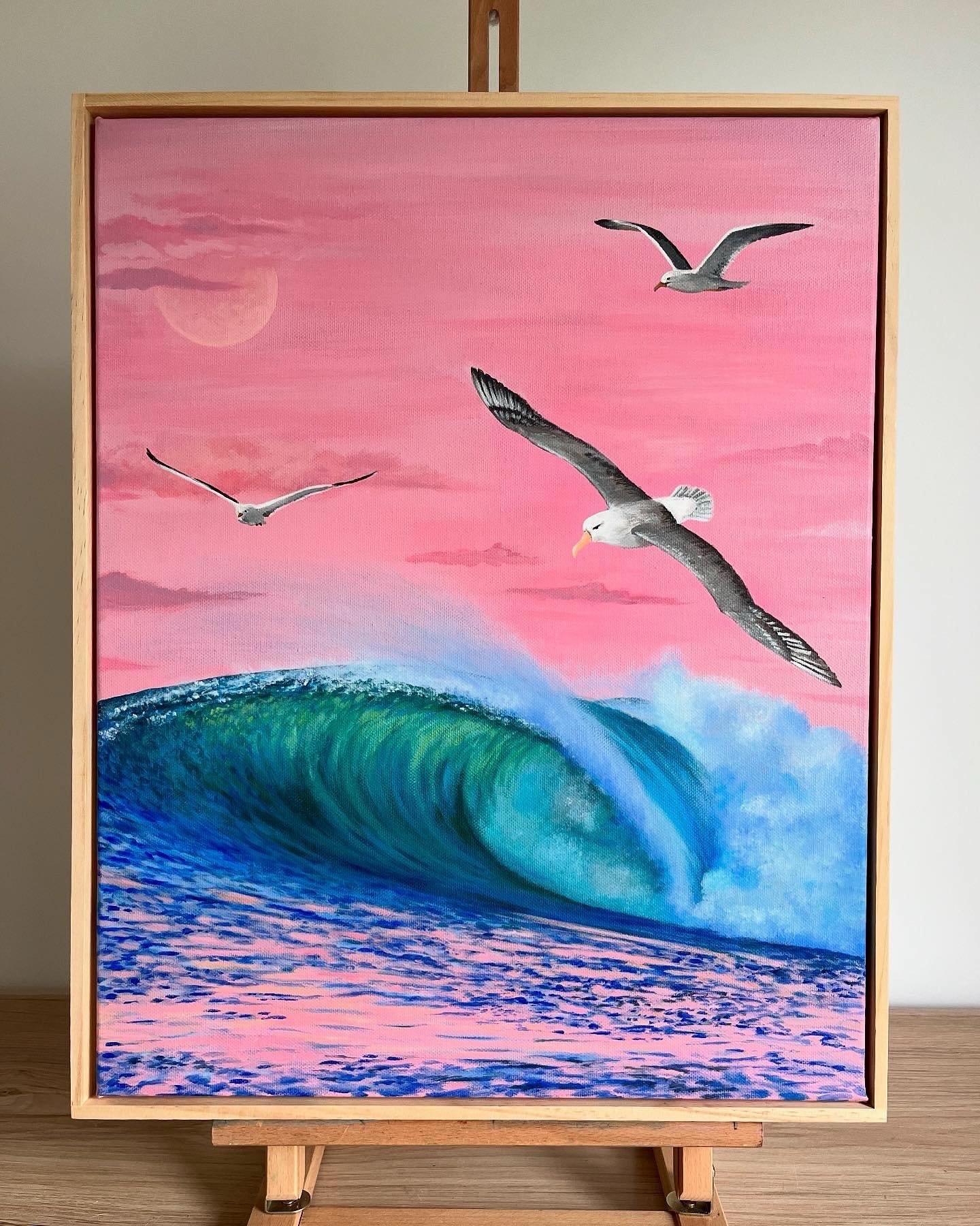 My piece &lsquo;Albatross and the gulls&rsquo; is part of the Woolgoolga art prize and will be exhibited at the Woolgoolga art gallery tonight for the opening, until September 27.
It is also for sale ✨

.

.

.

#artforsale #acrylicpainting #woolgool