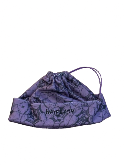 Purple Spiderweb Fleece Cinch Beanie (24/25)