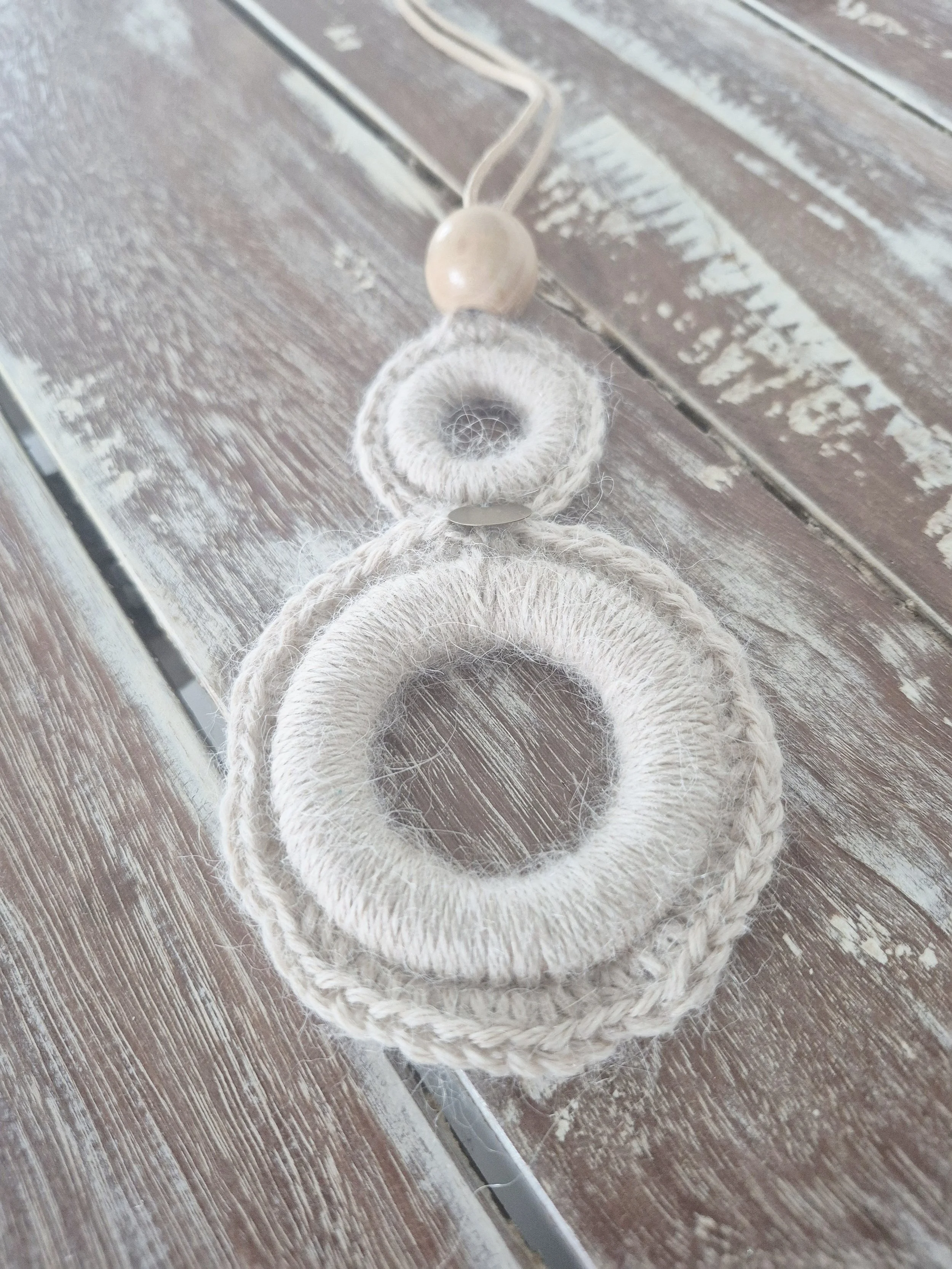 2-Tier Crochet Necklace with Adjustable Lengths